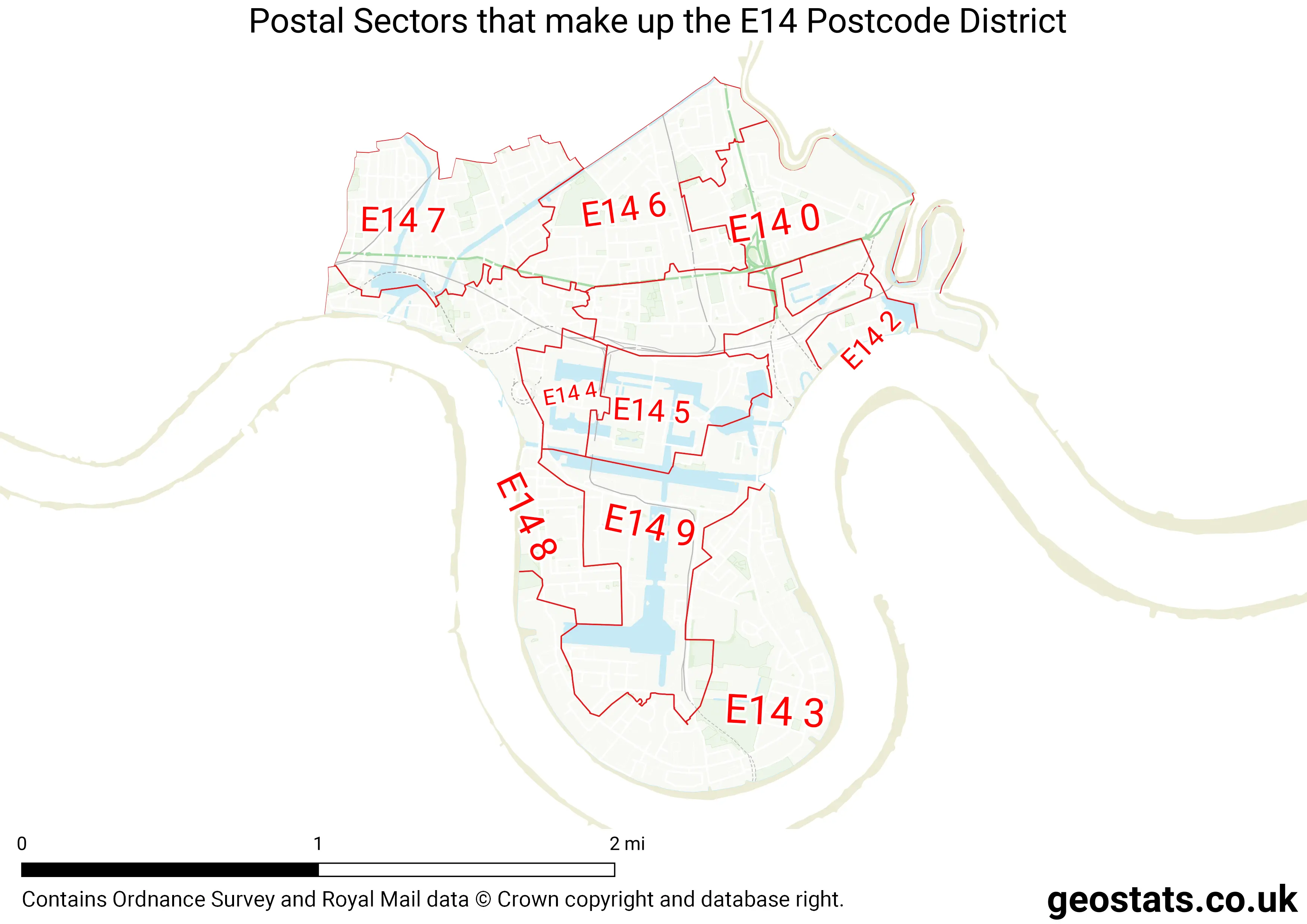 Map of the E14  District