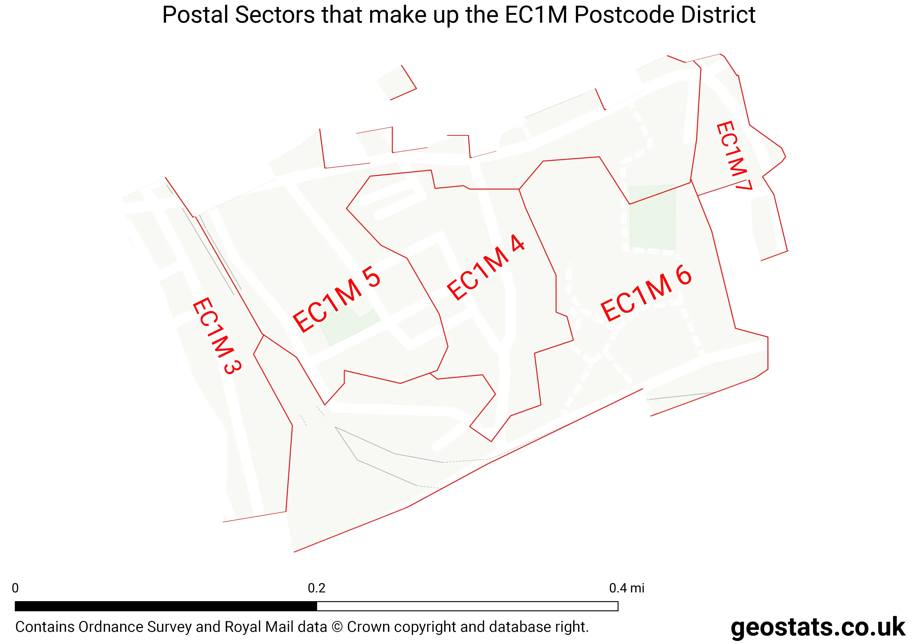 Map of the EC1M  District