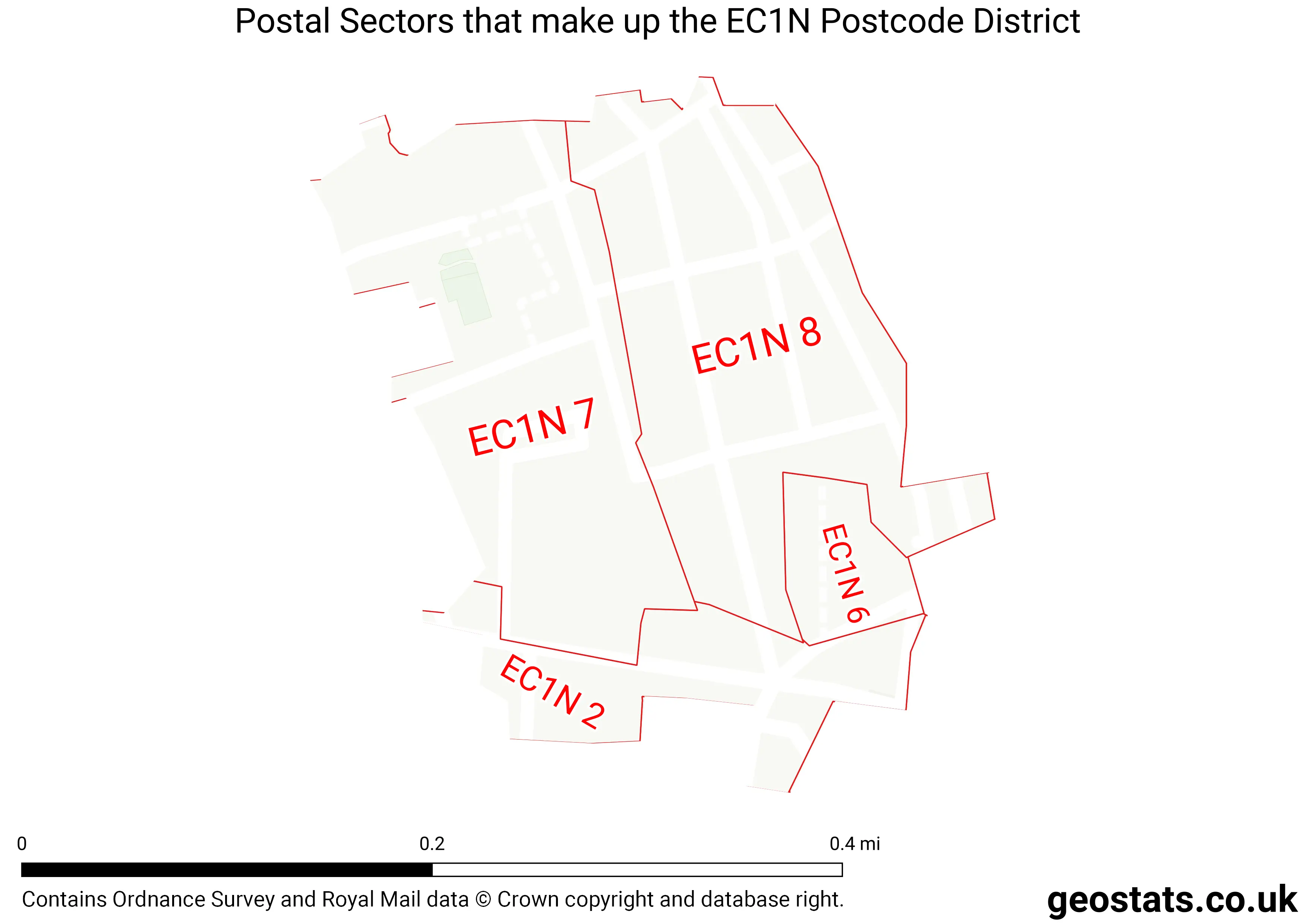 Map of the EC1N  District