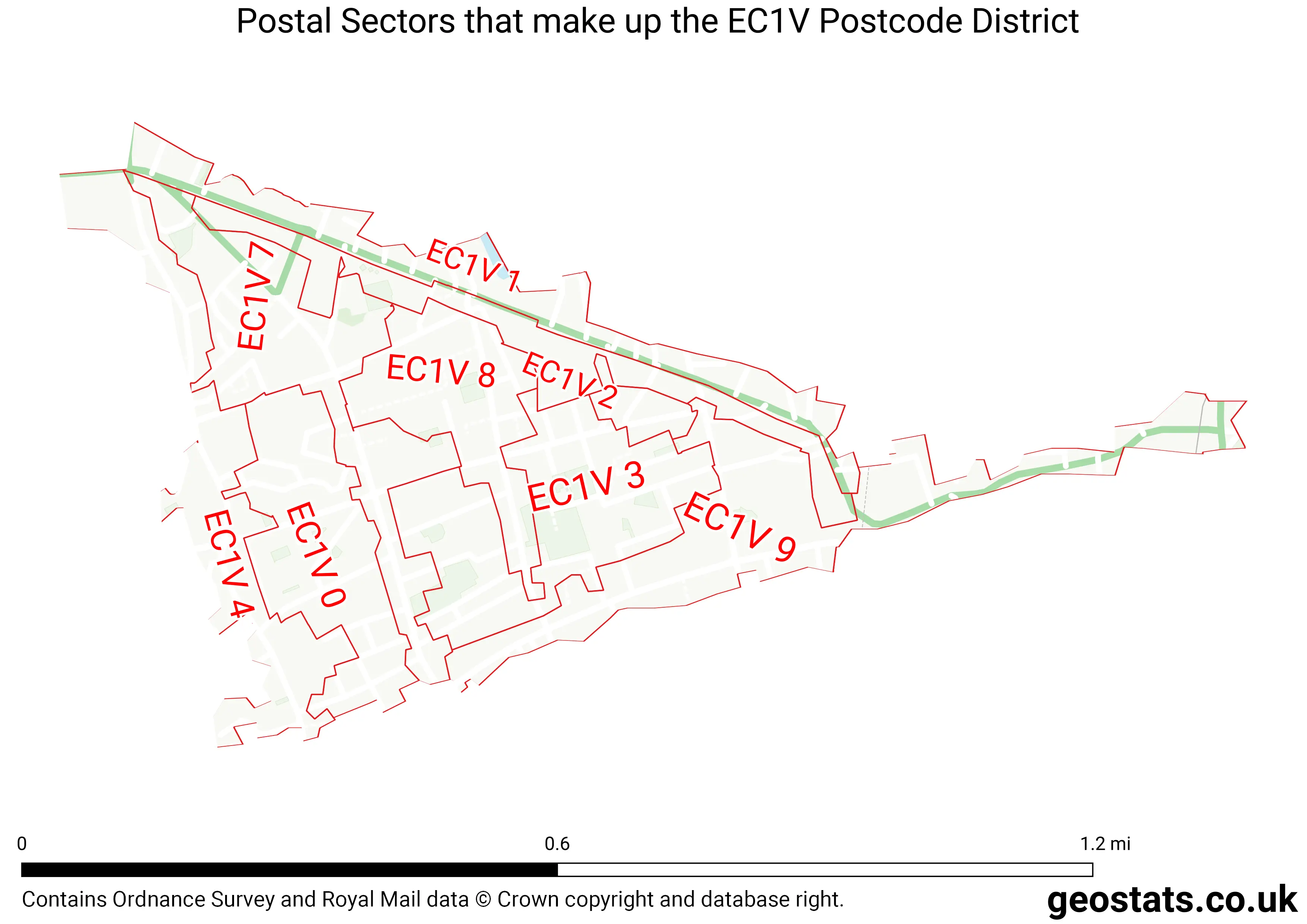 Map of the EC1V  District