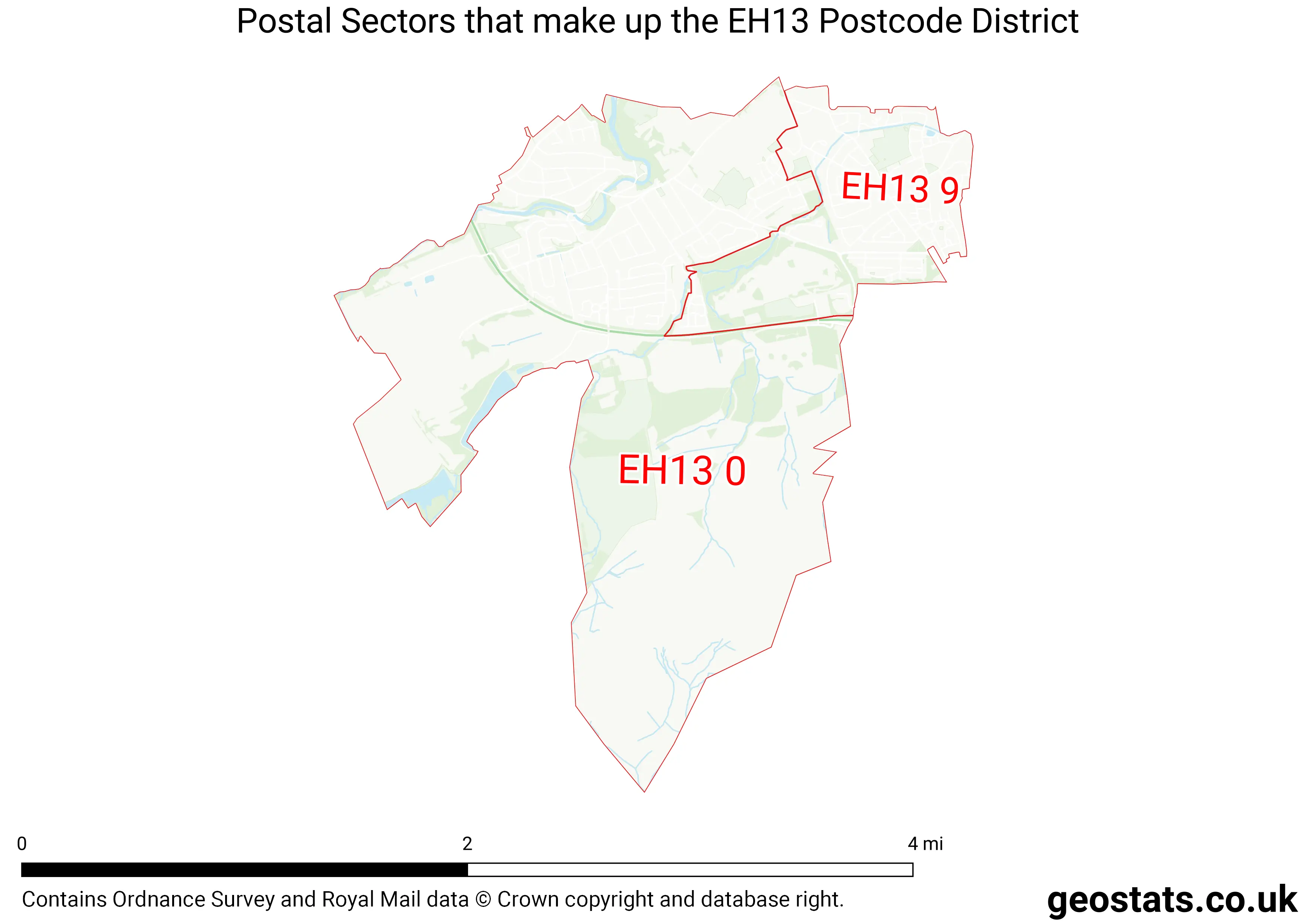 Map of the EH13  District