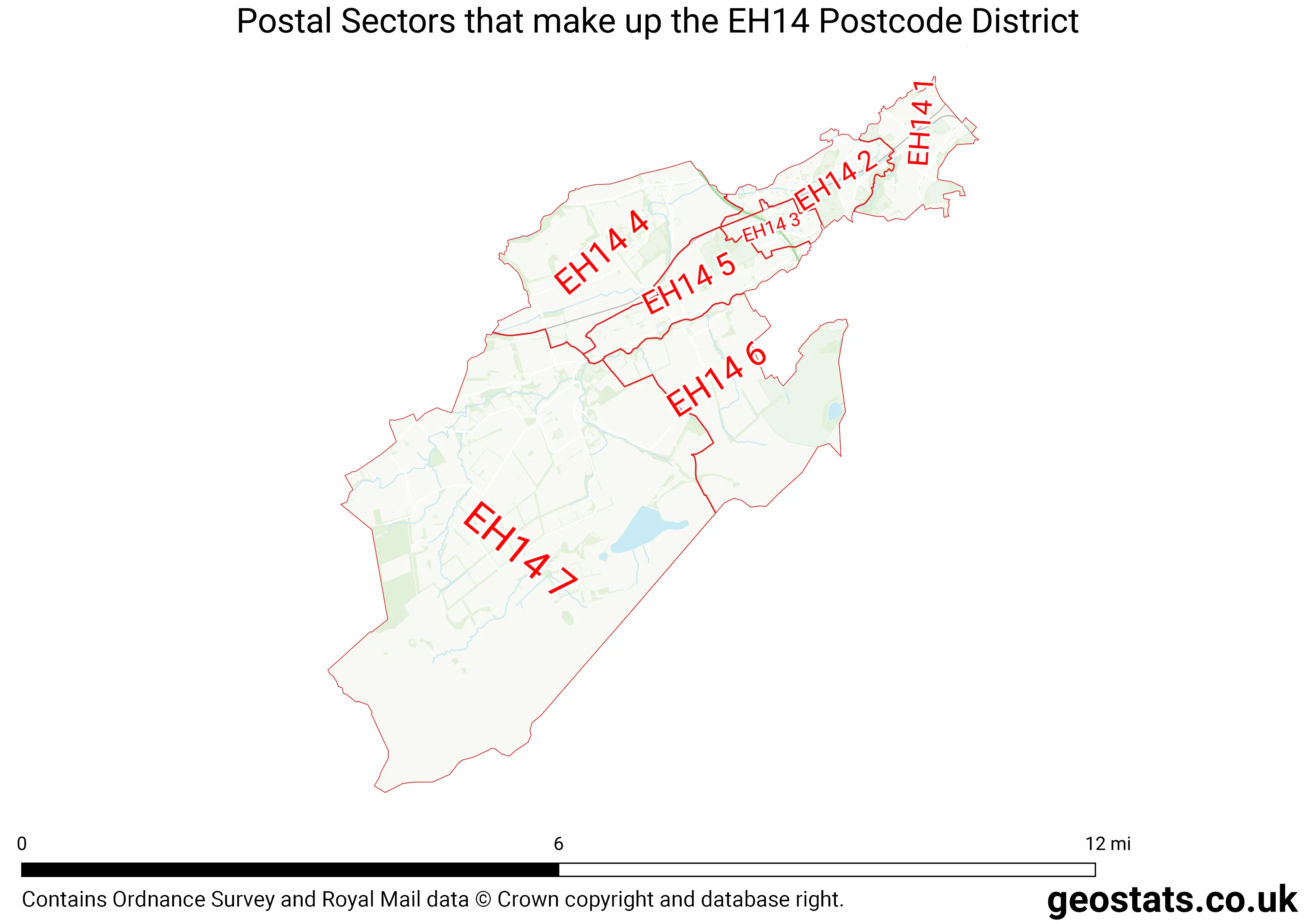 Map of the EH14  District