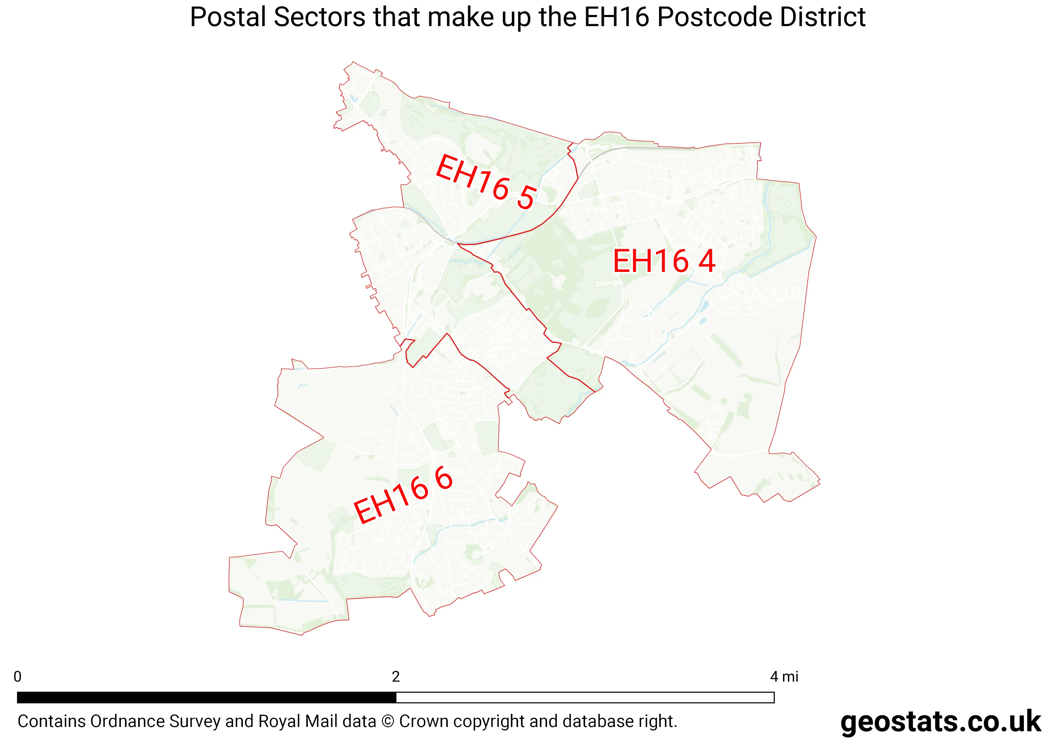 Map of the EH16  District