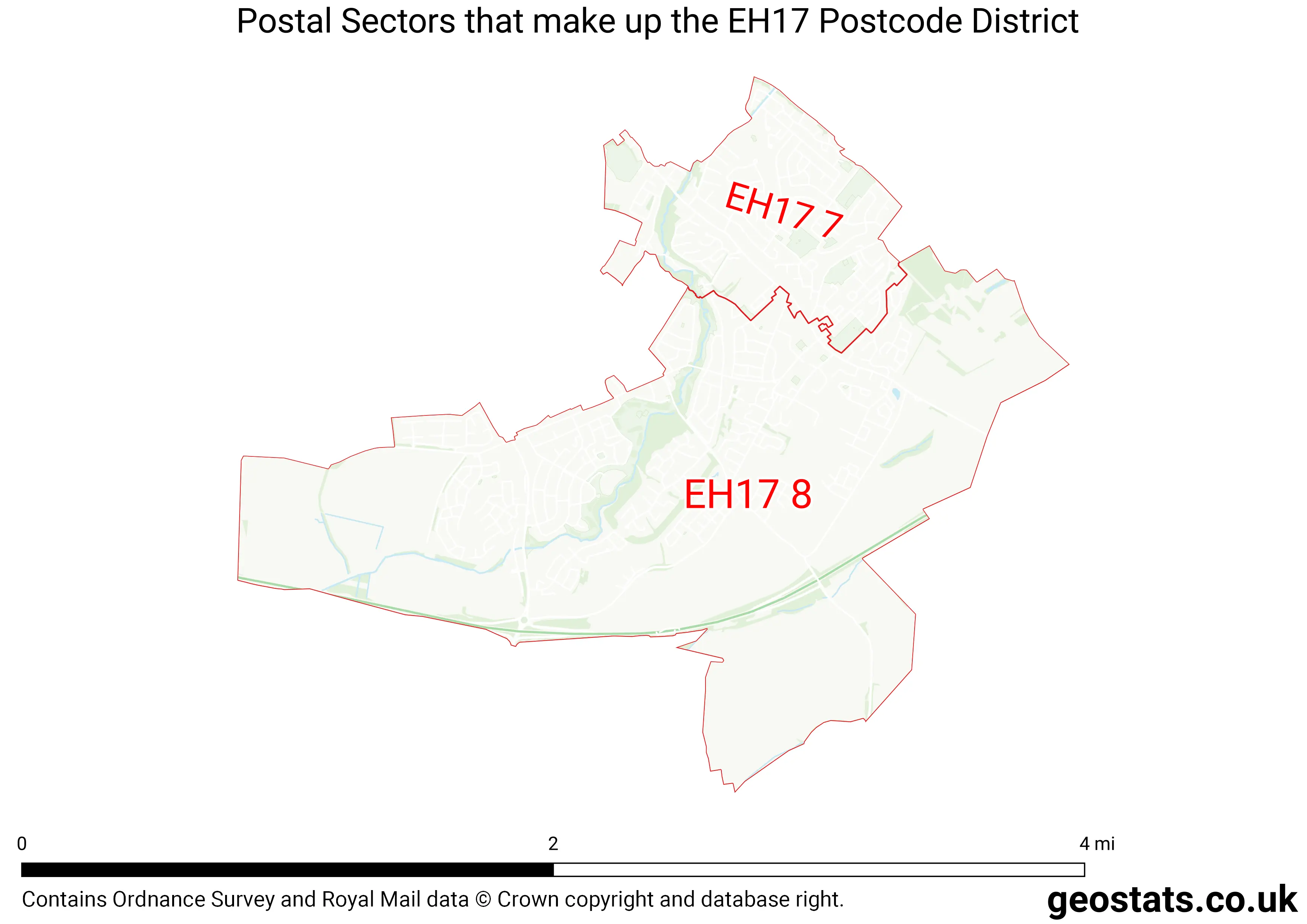 Map of the EH17  District