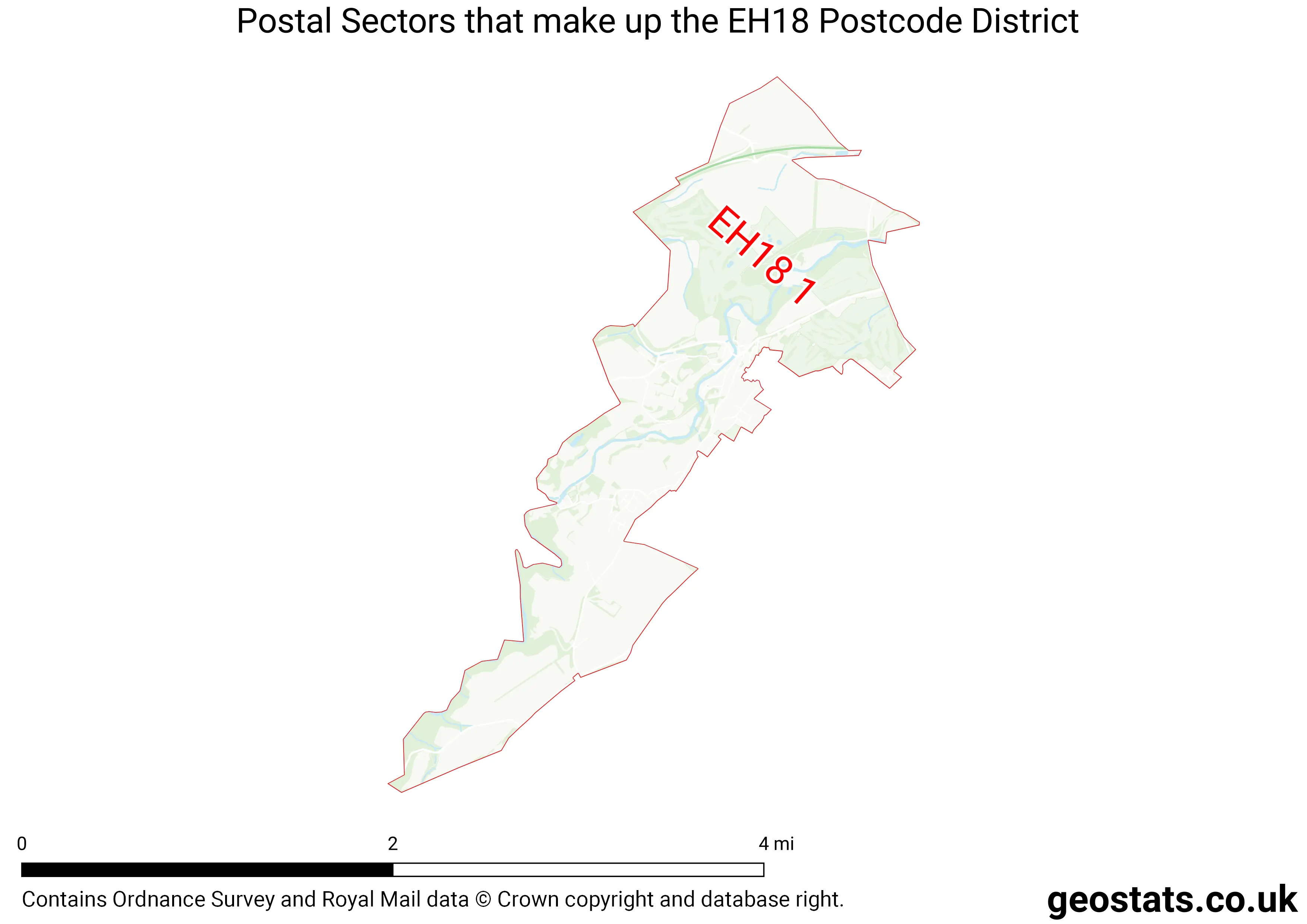 Map of the EH18  District