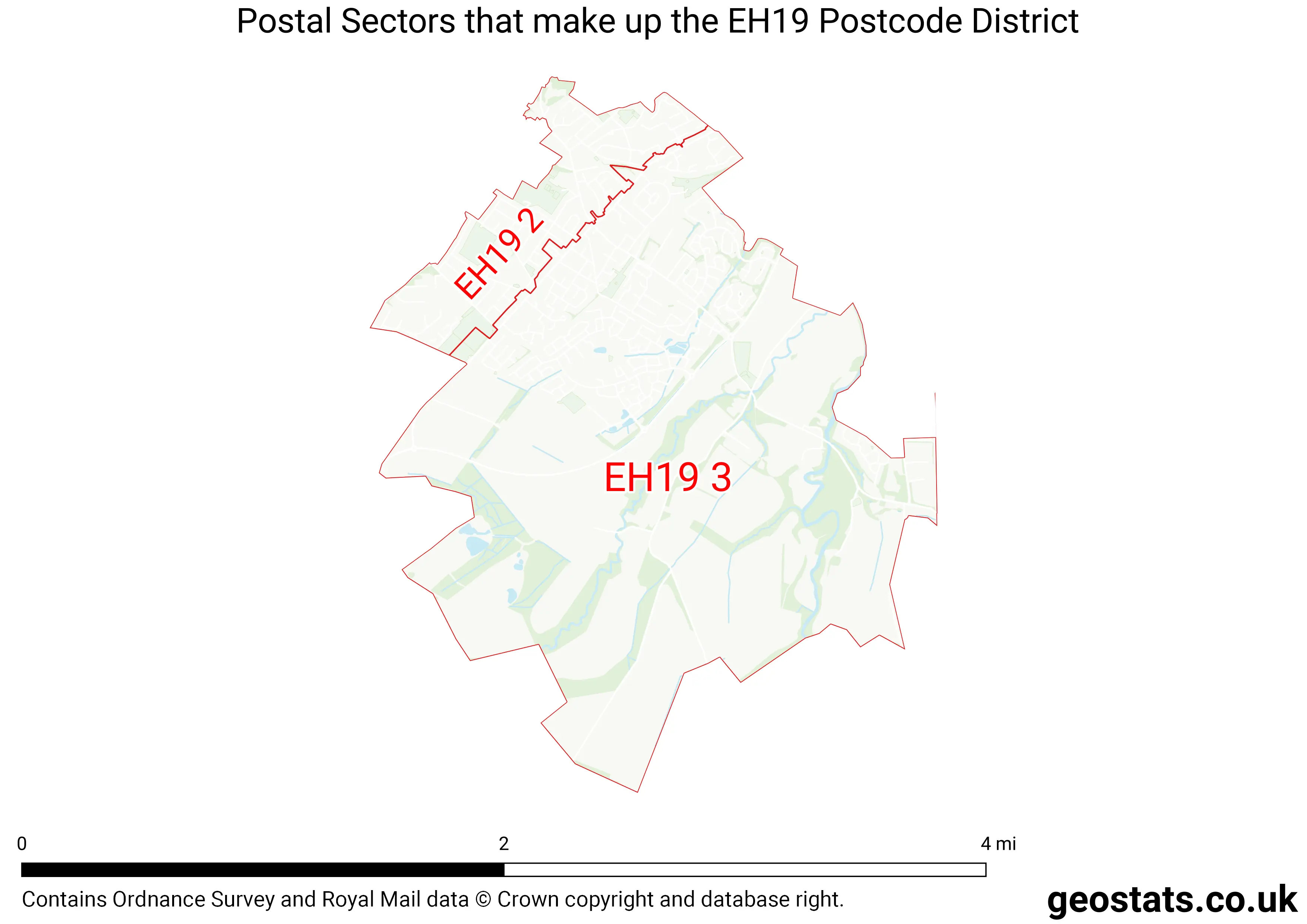 Map of the EH19  District