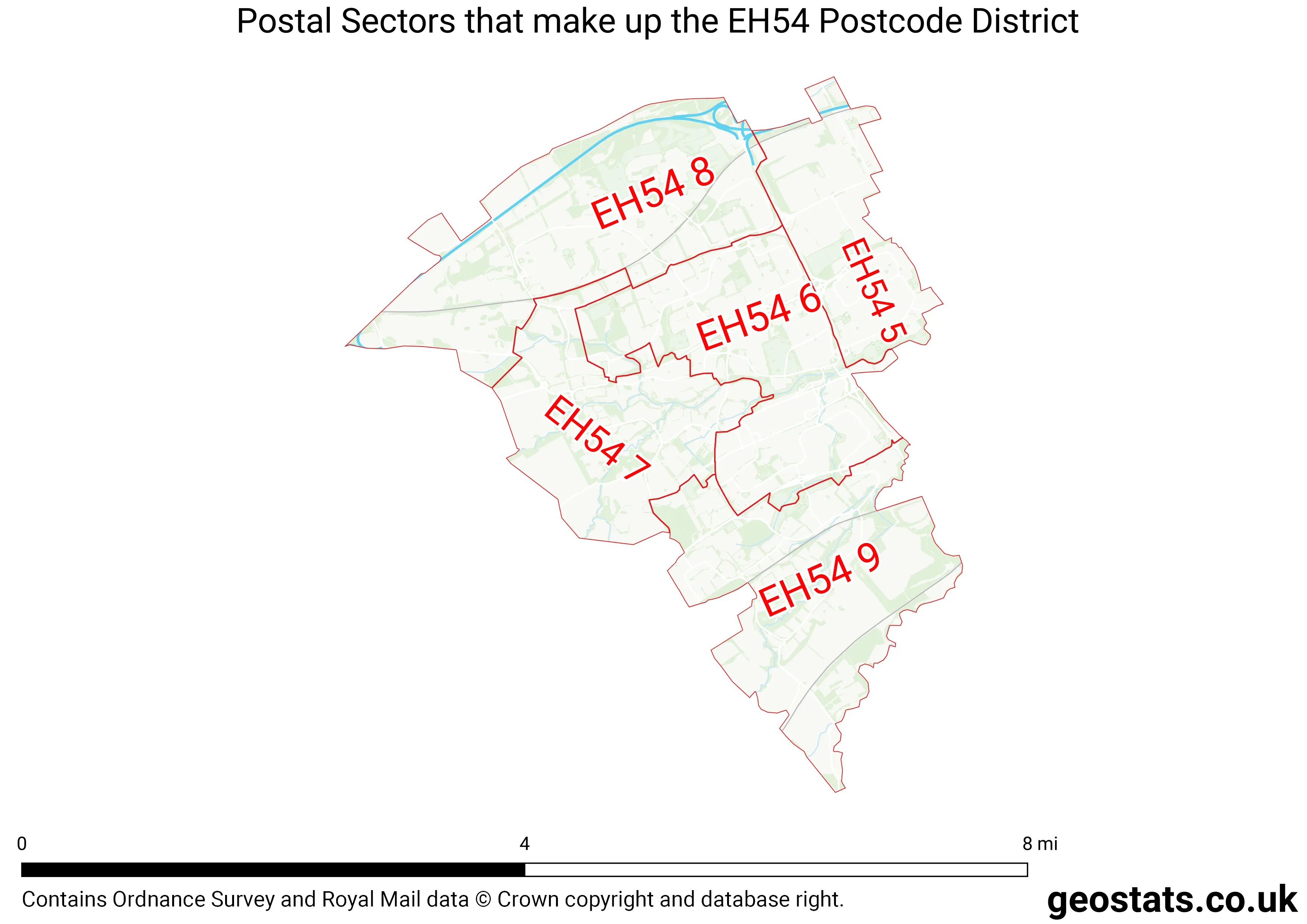 Map of the EH54  District