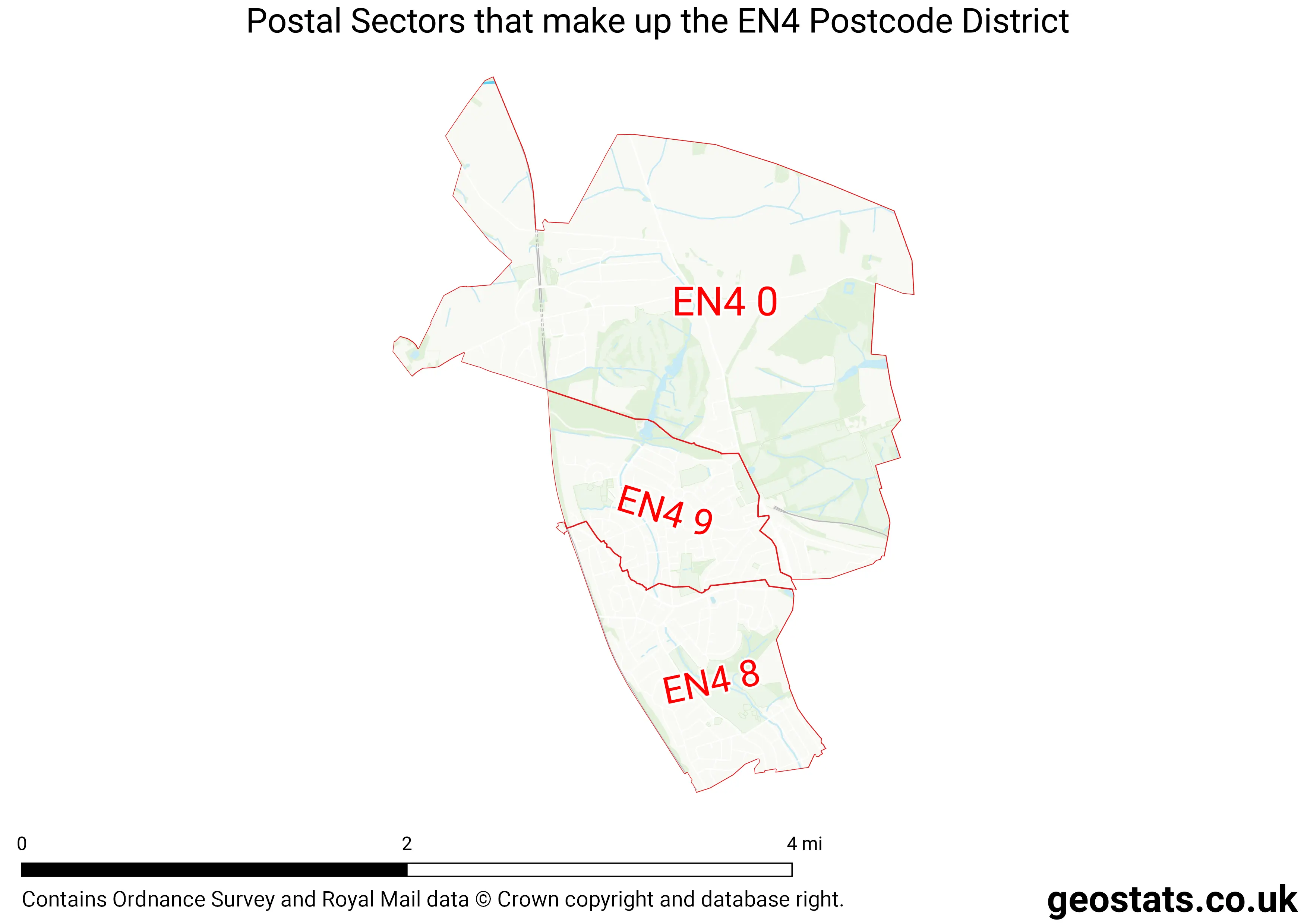 Map of the EN4  District