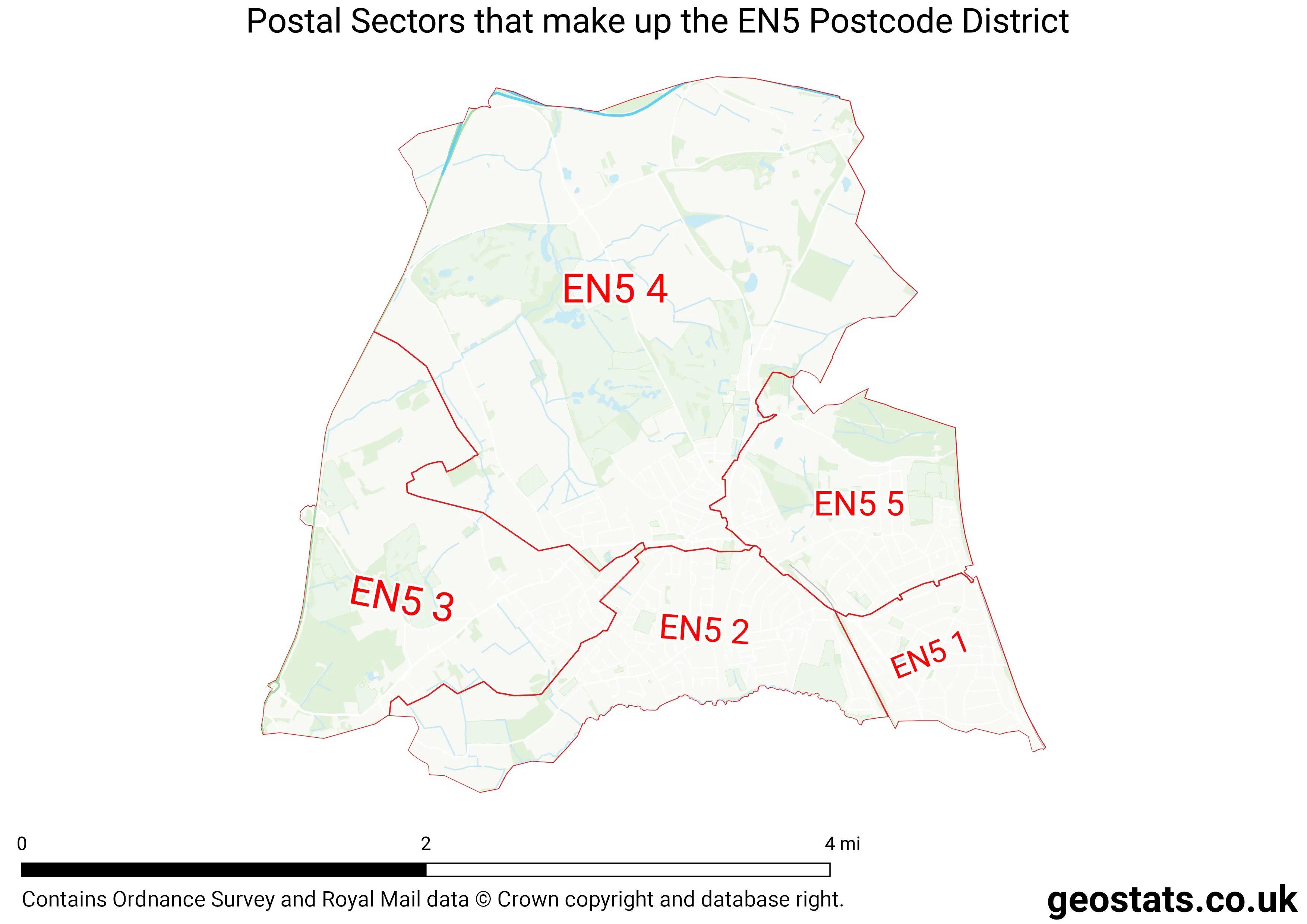 Map of the EN5  District