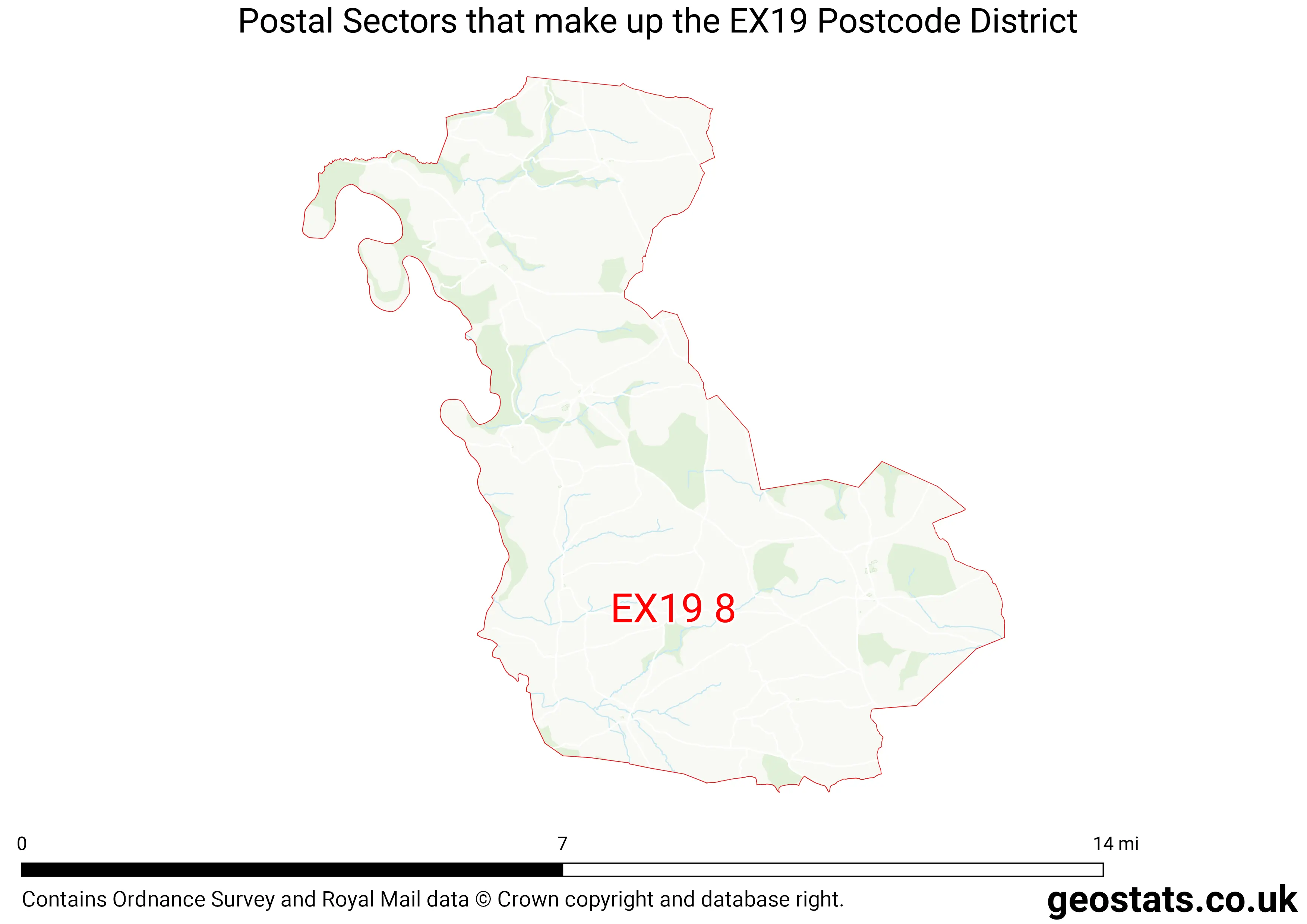 Map of the EX19  District