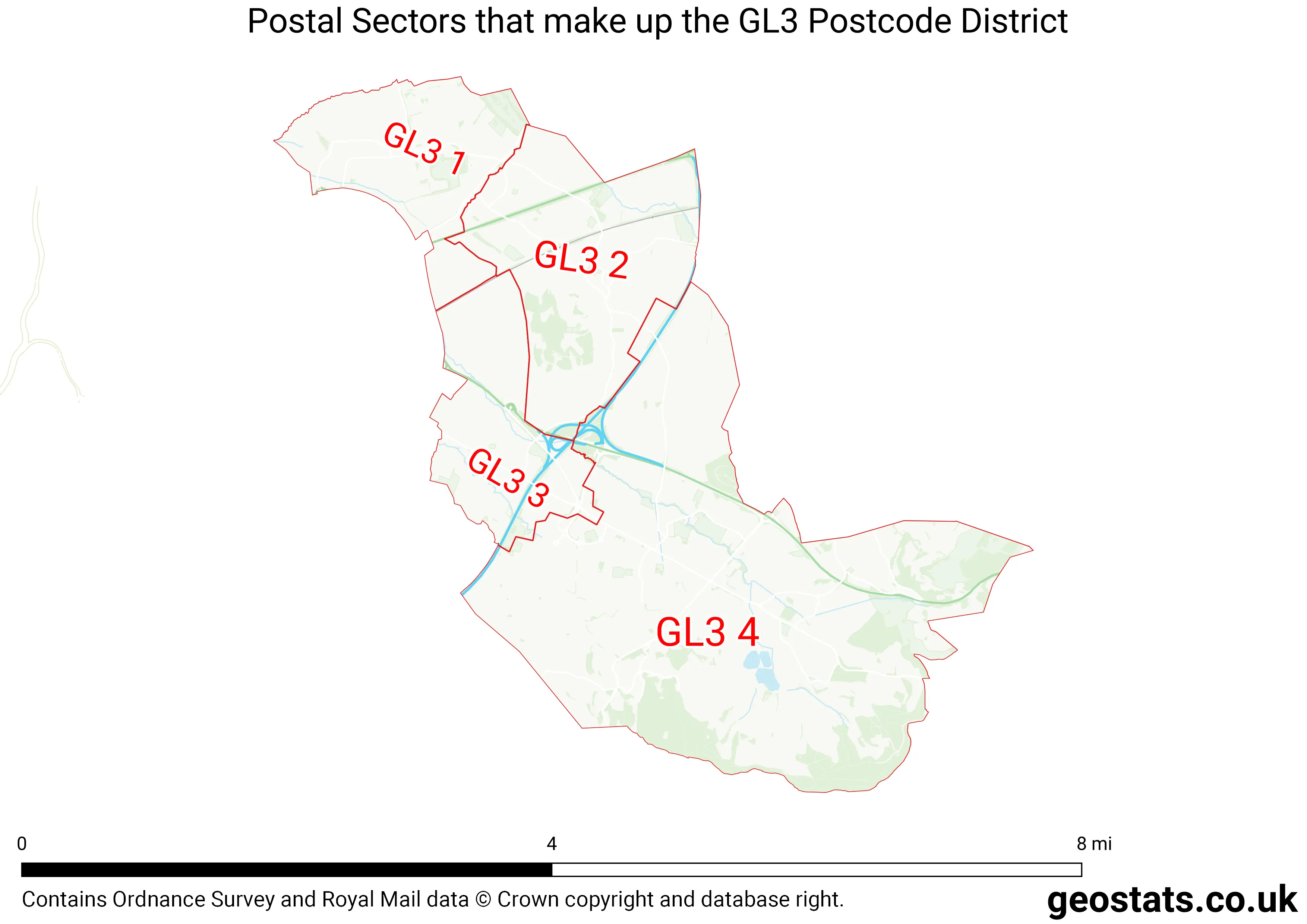 Map of the GL3  District