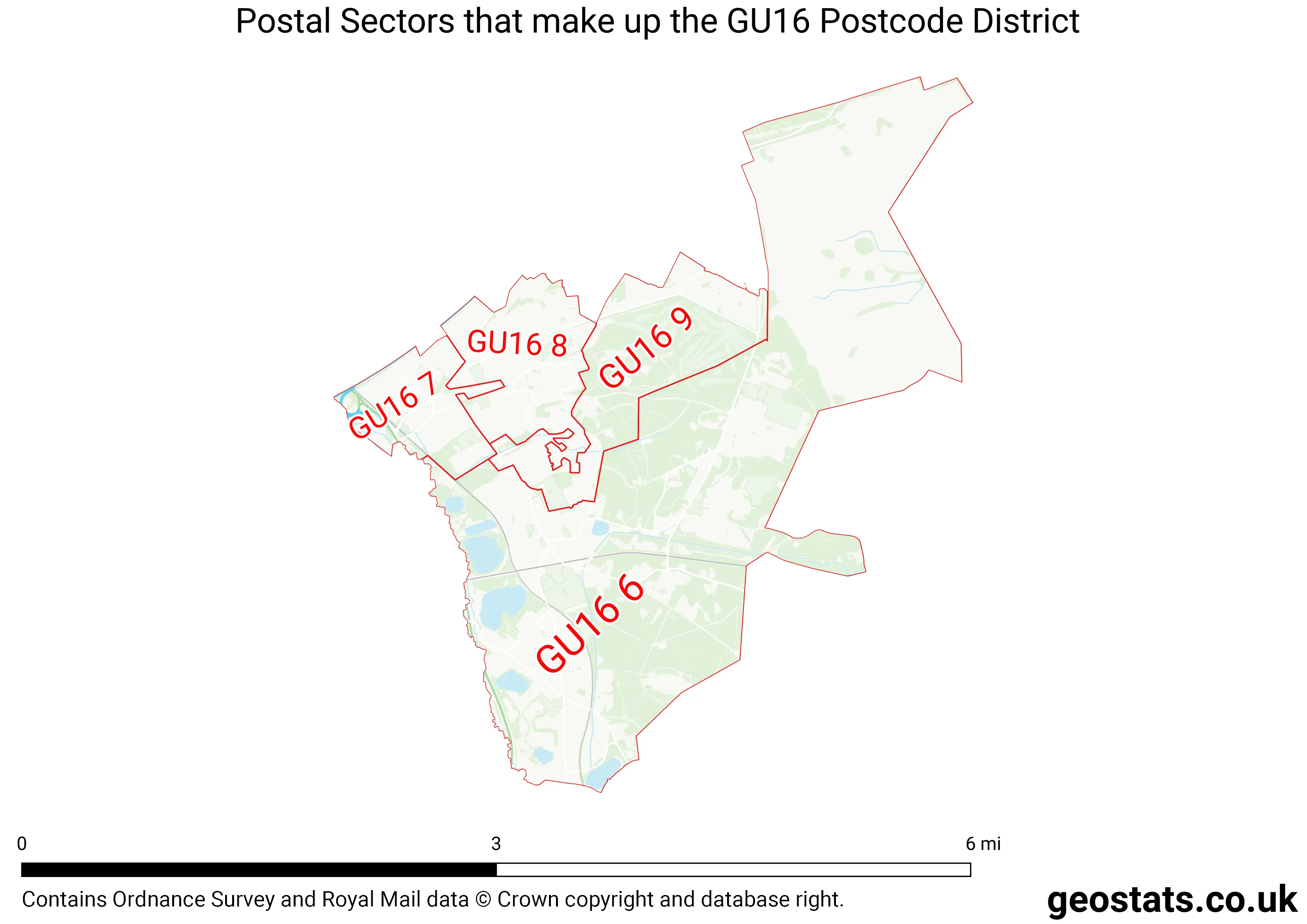 Map of the GU16  District