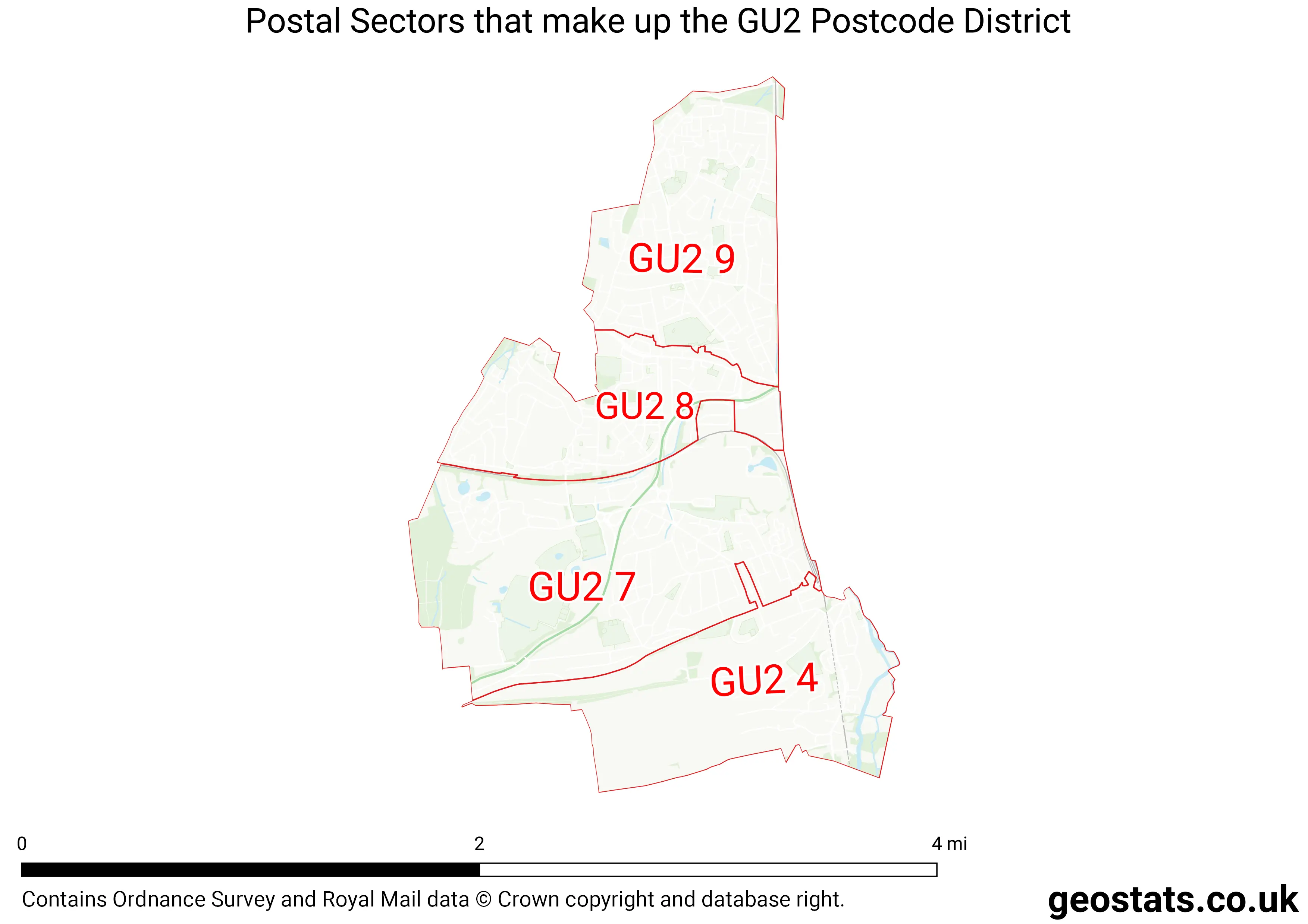 Map of the GU2  District
