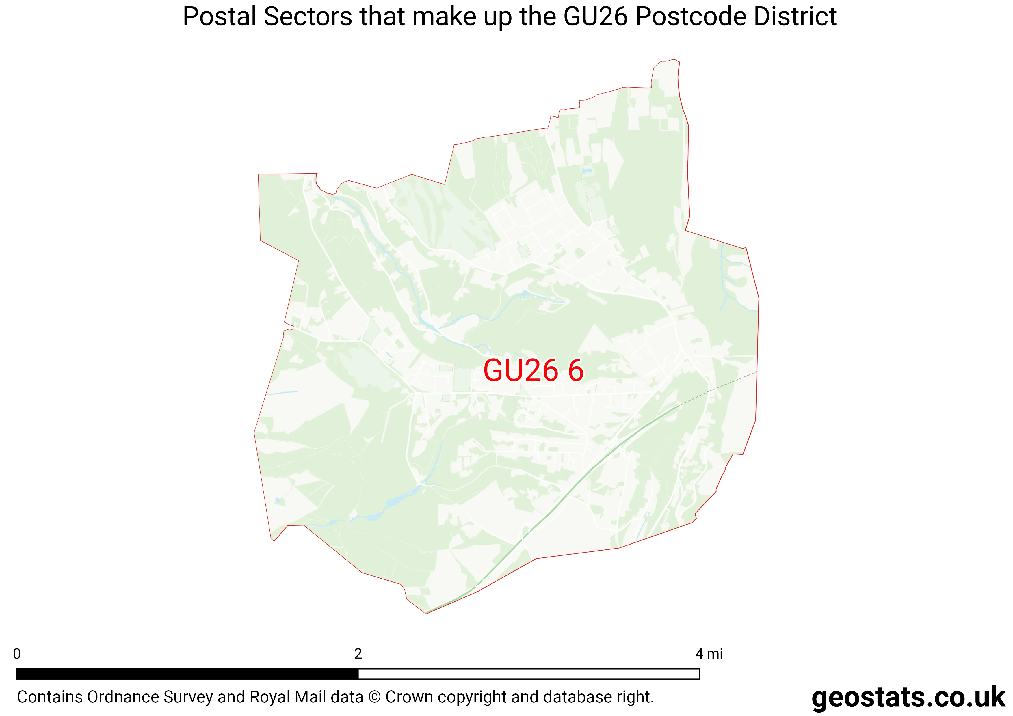 Map of the GU26  District