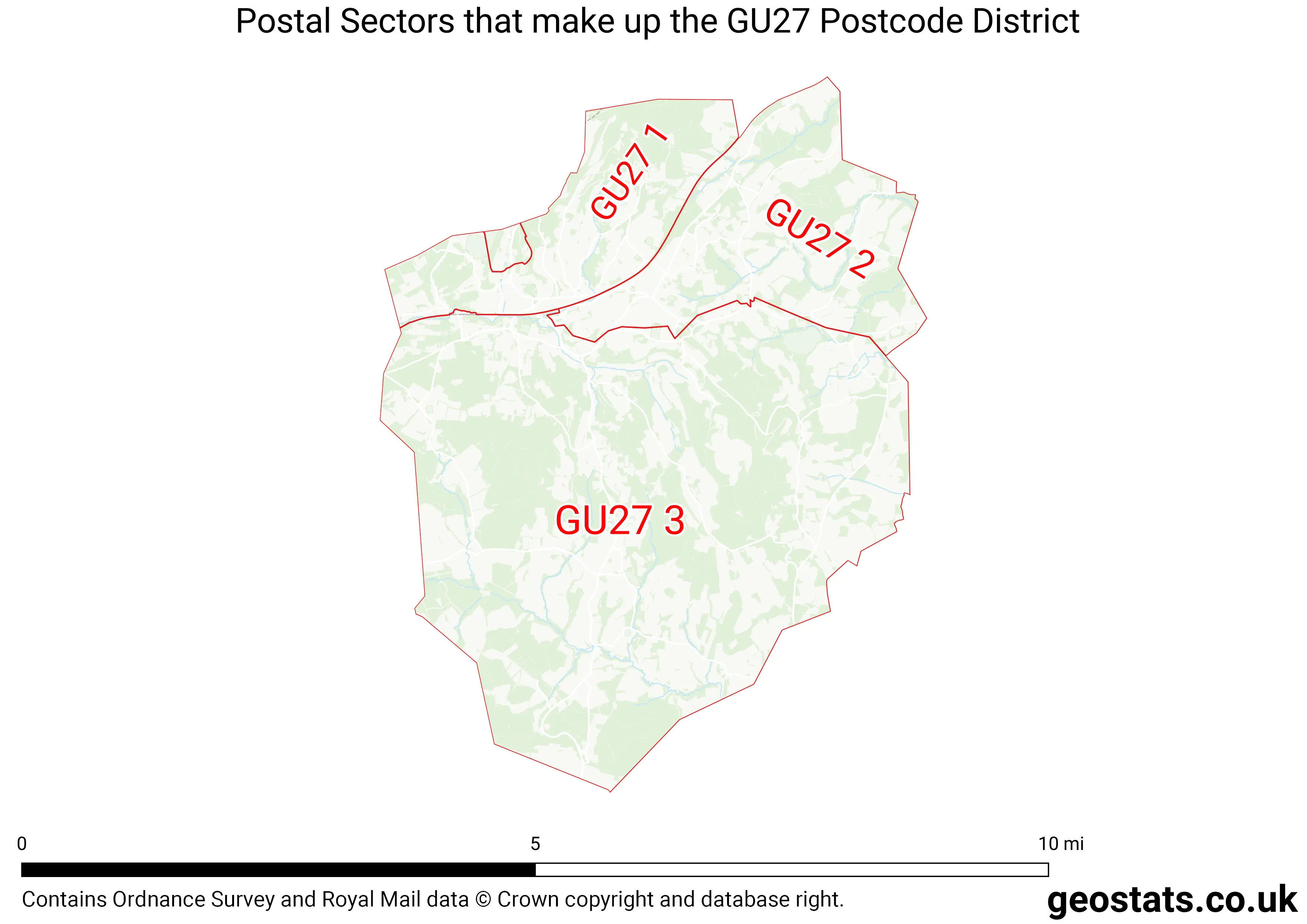 Map of the GU27  District