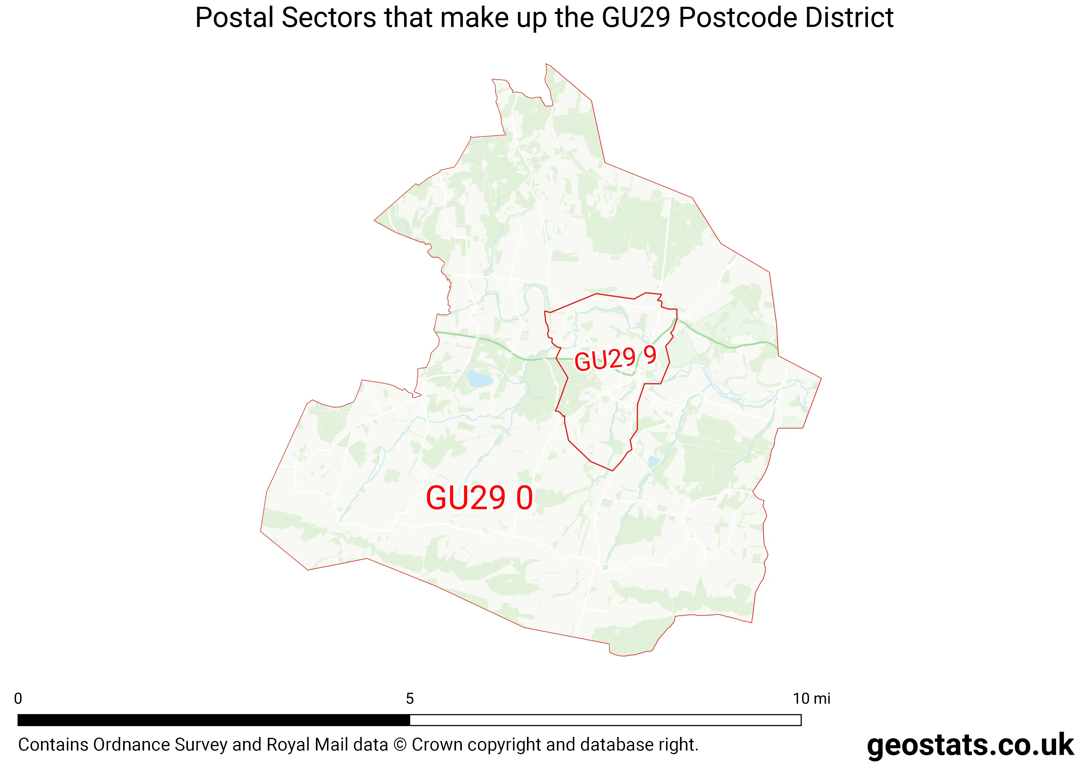 Map of the GU29  District