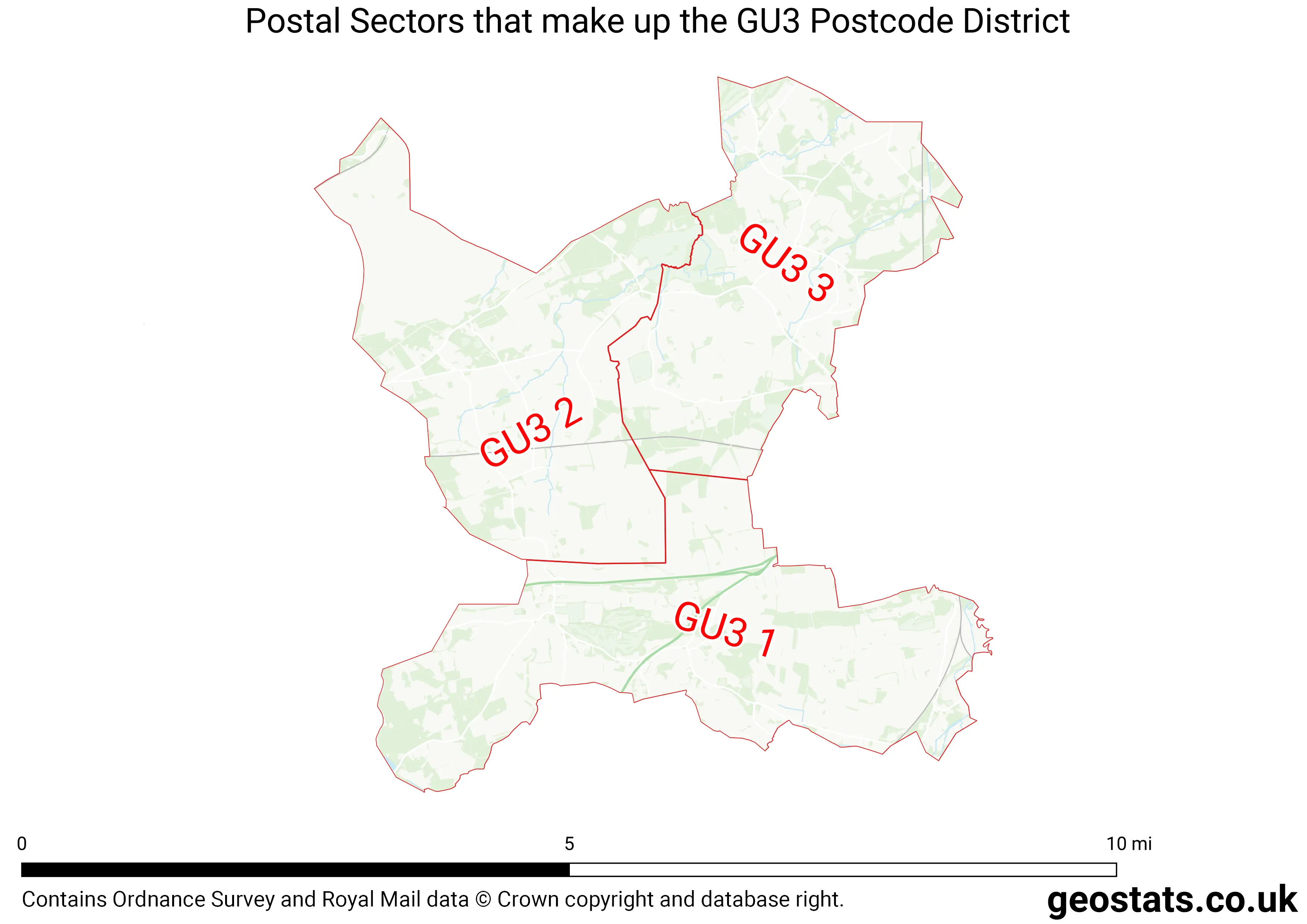 Map of the GU3  District