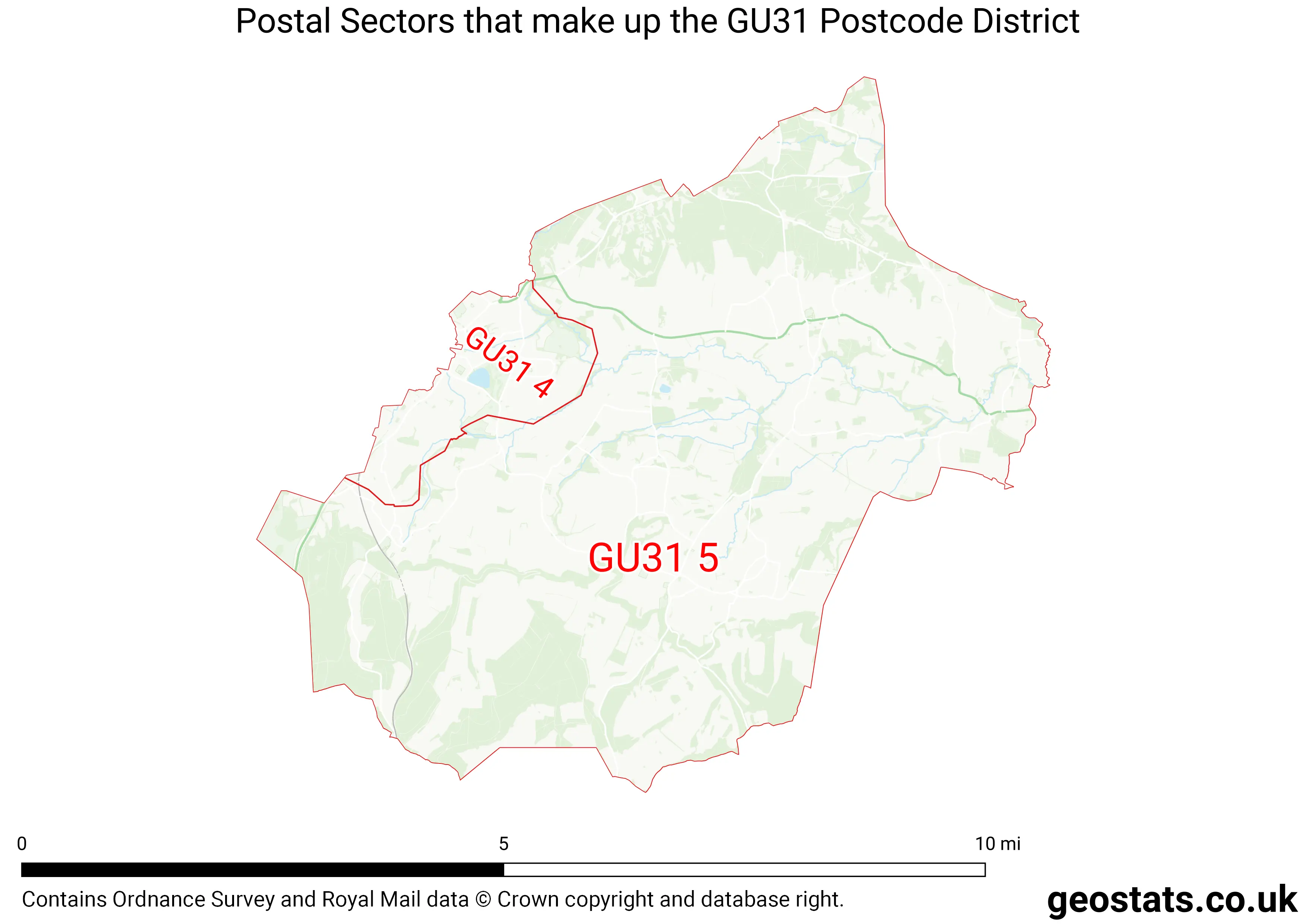 Map of the GU31  District