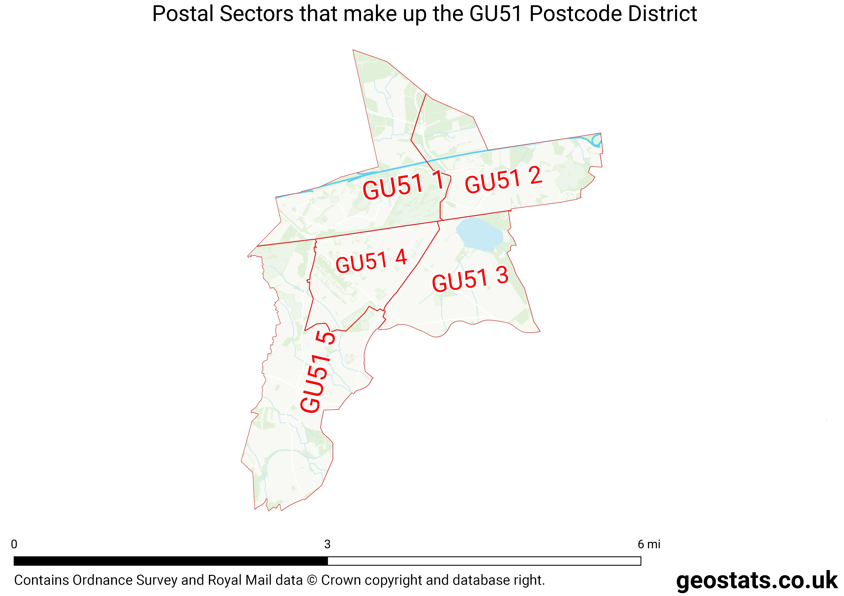 Map of the GU51  District