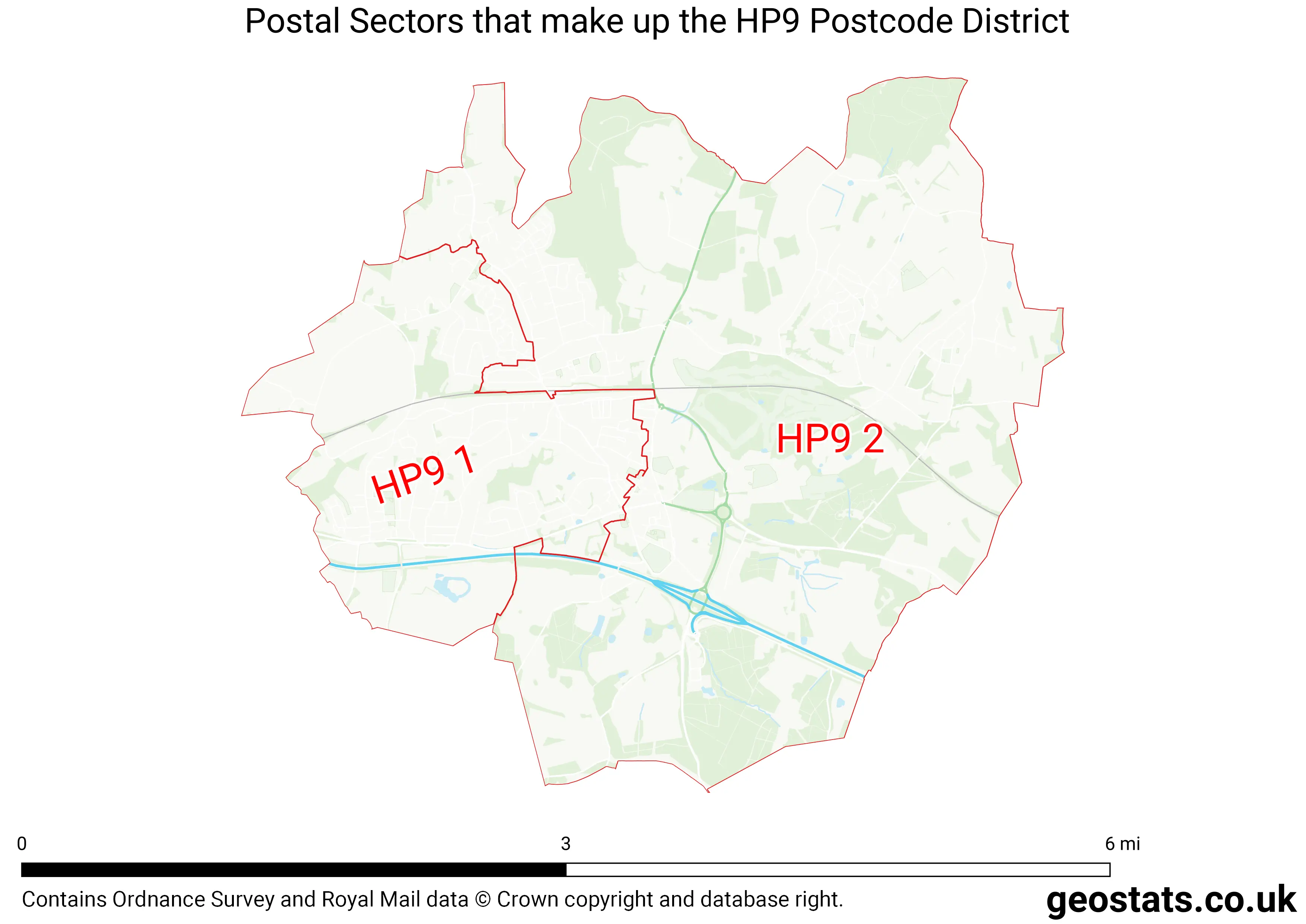 Map of the HP9  District