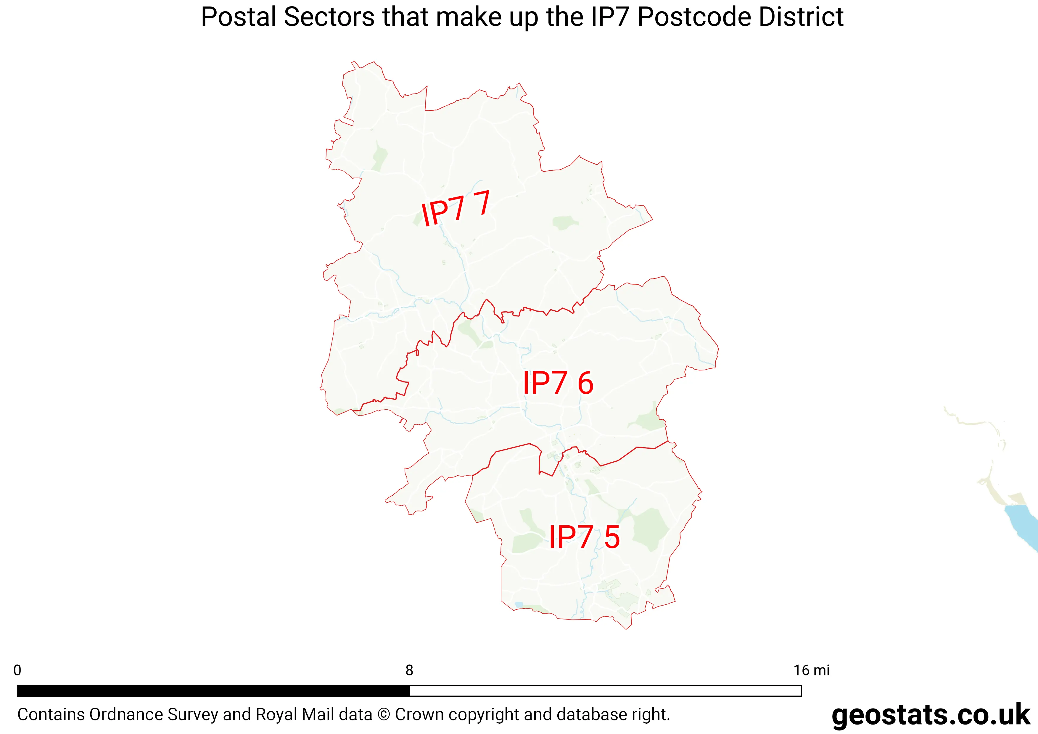 Map of the IP7  District