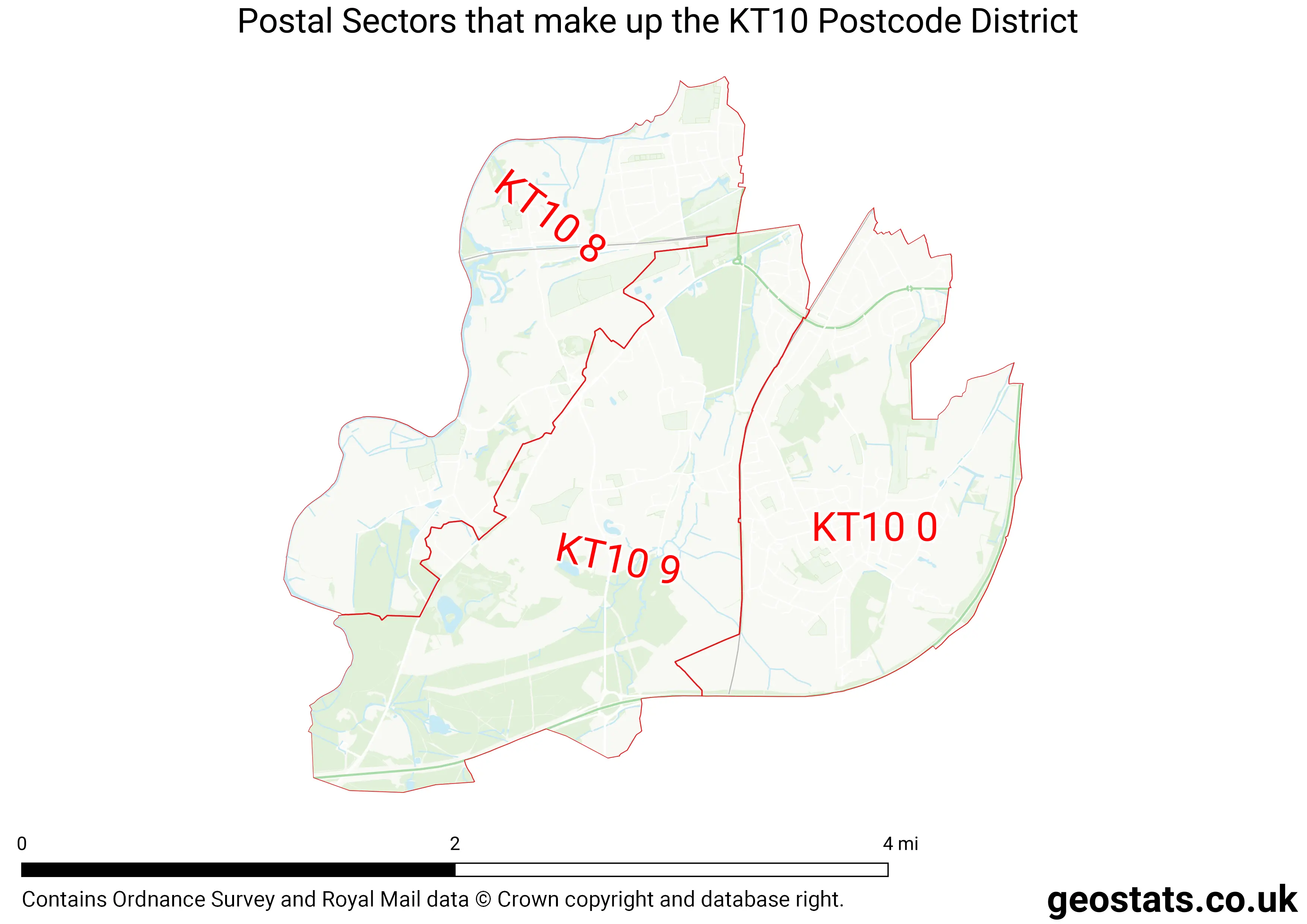 Map of the KT10  District