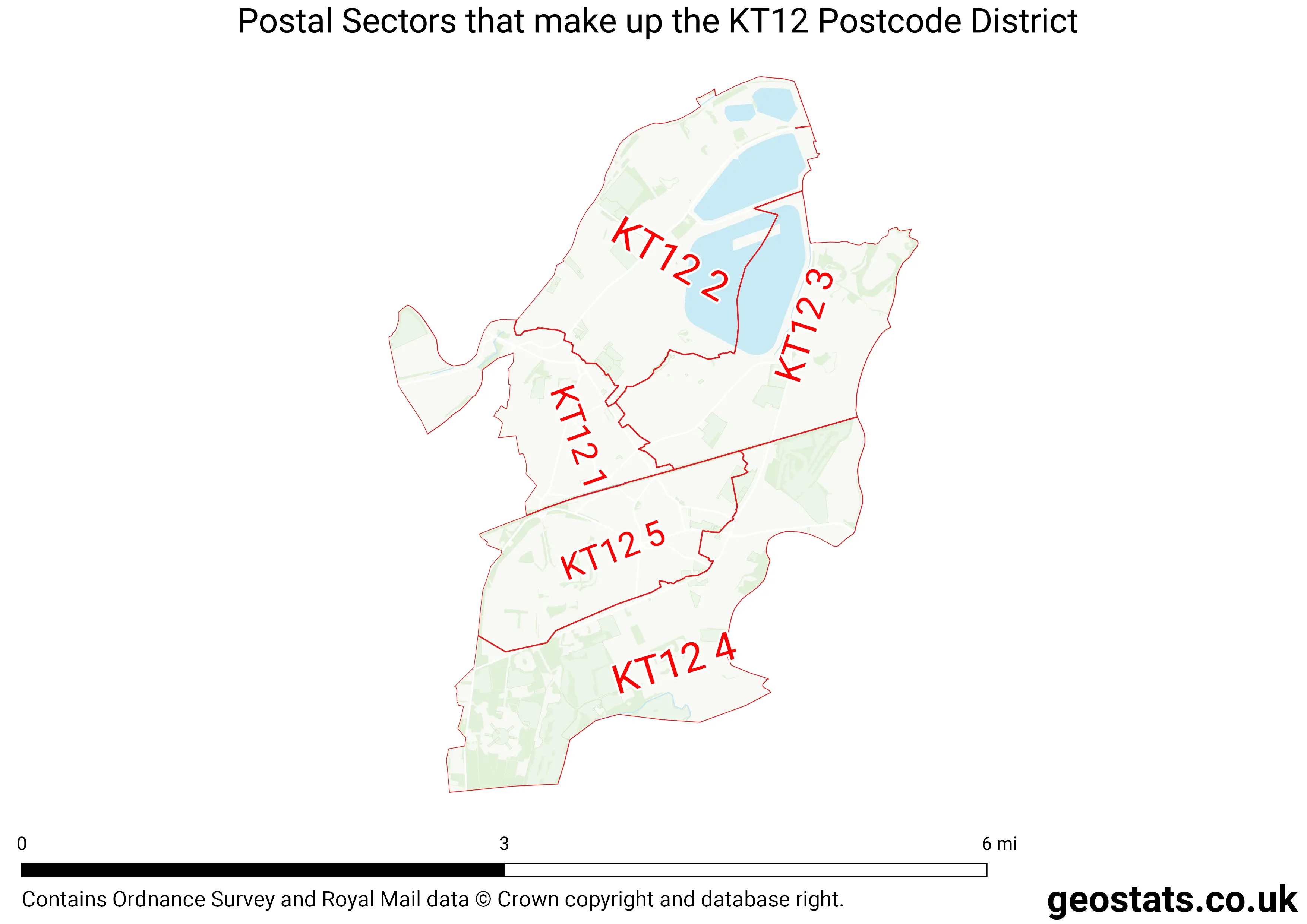 Map of the KT12  District