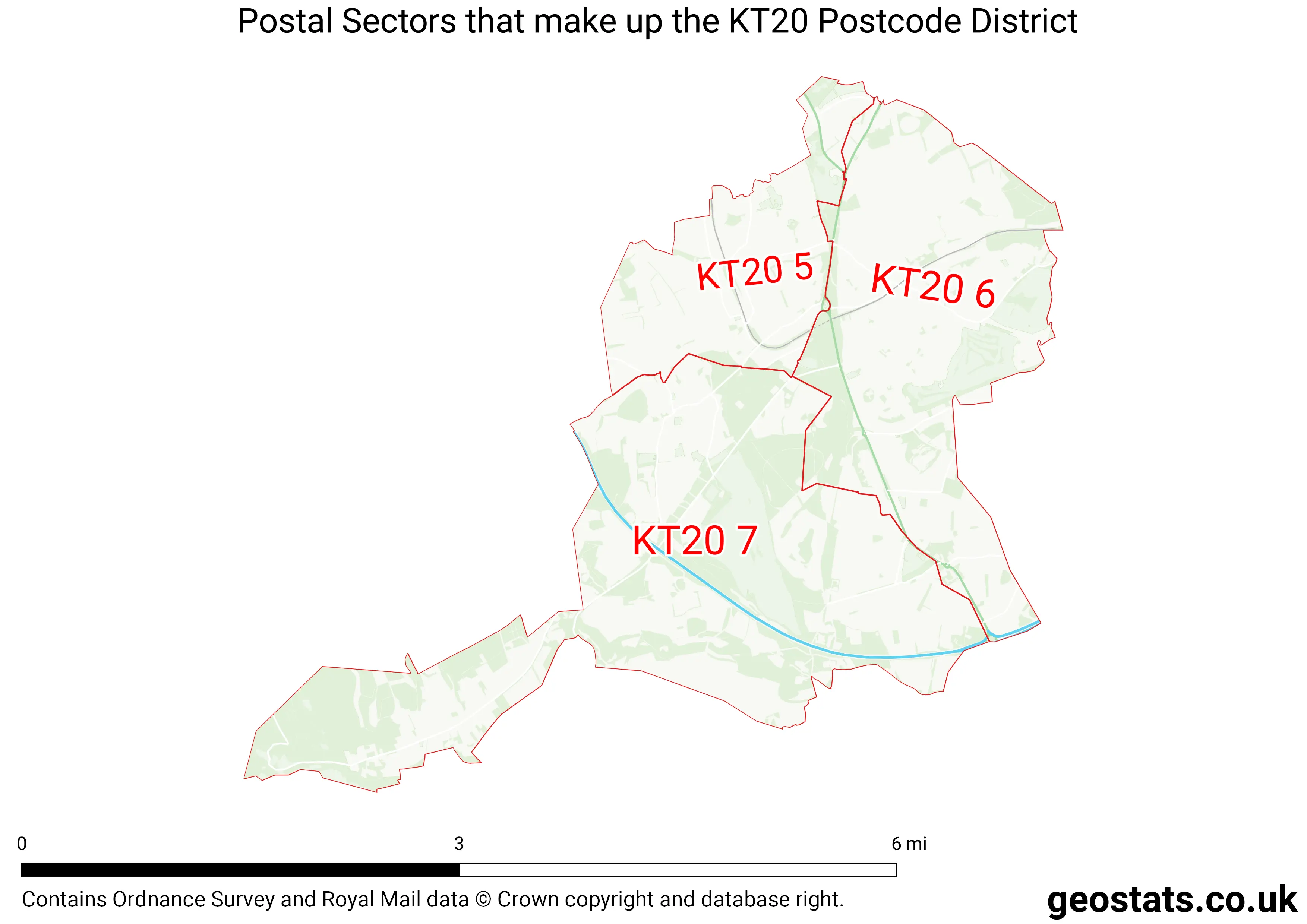 Map of the KT20  District