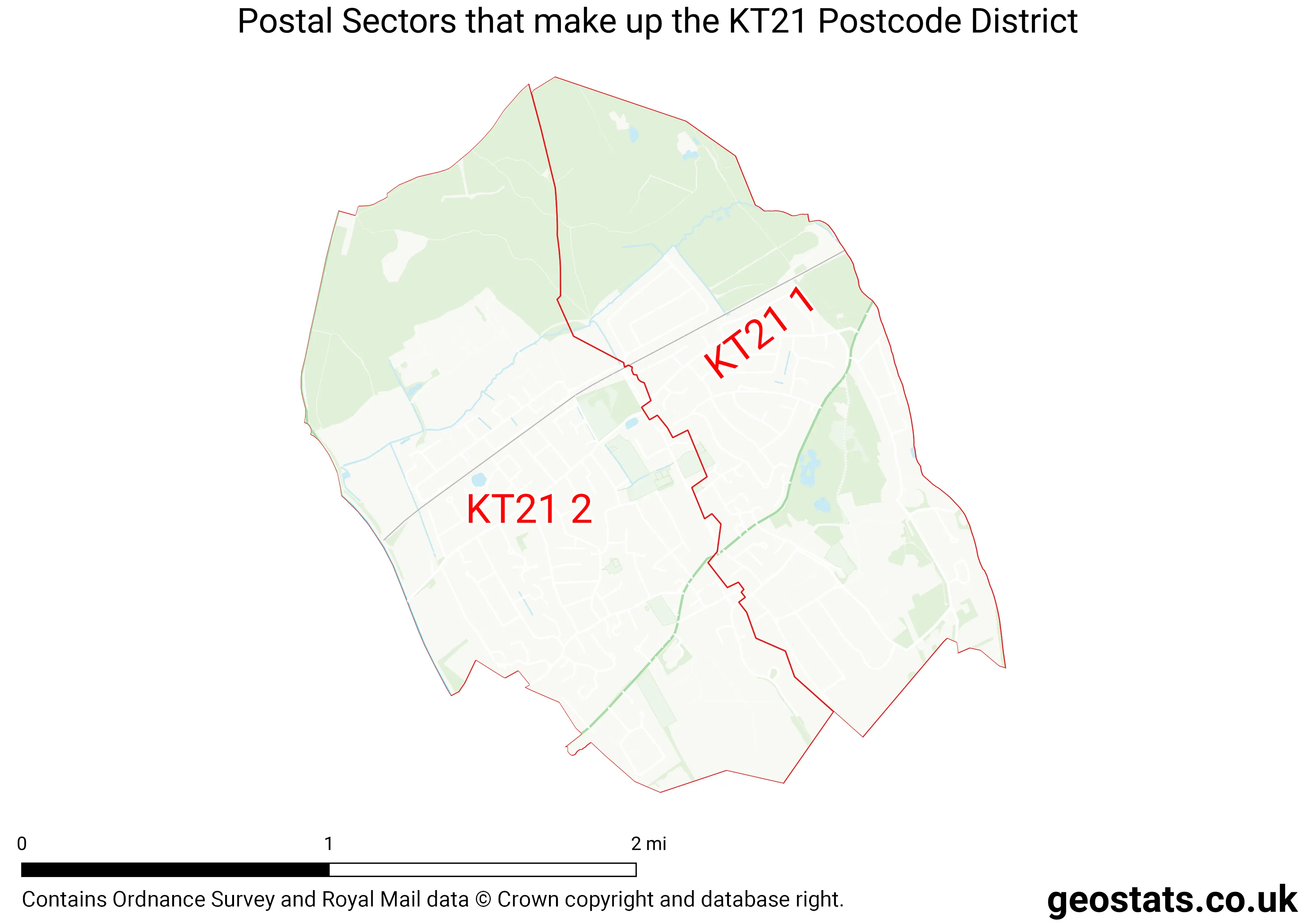 Map of the KT21  District