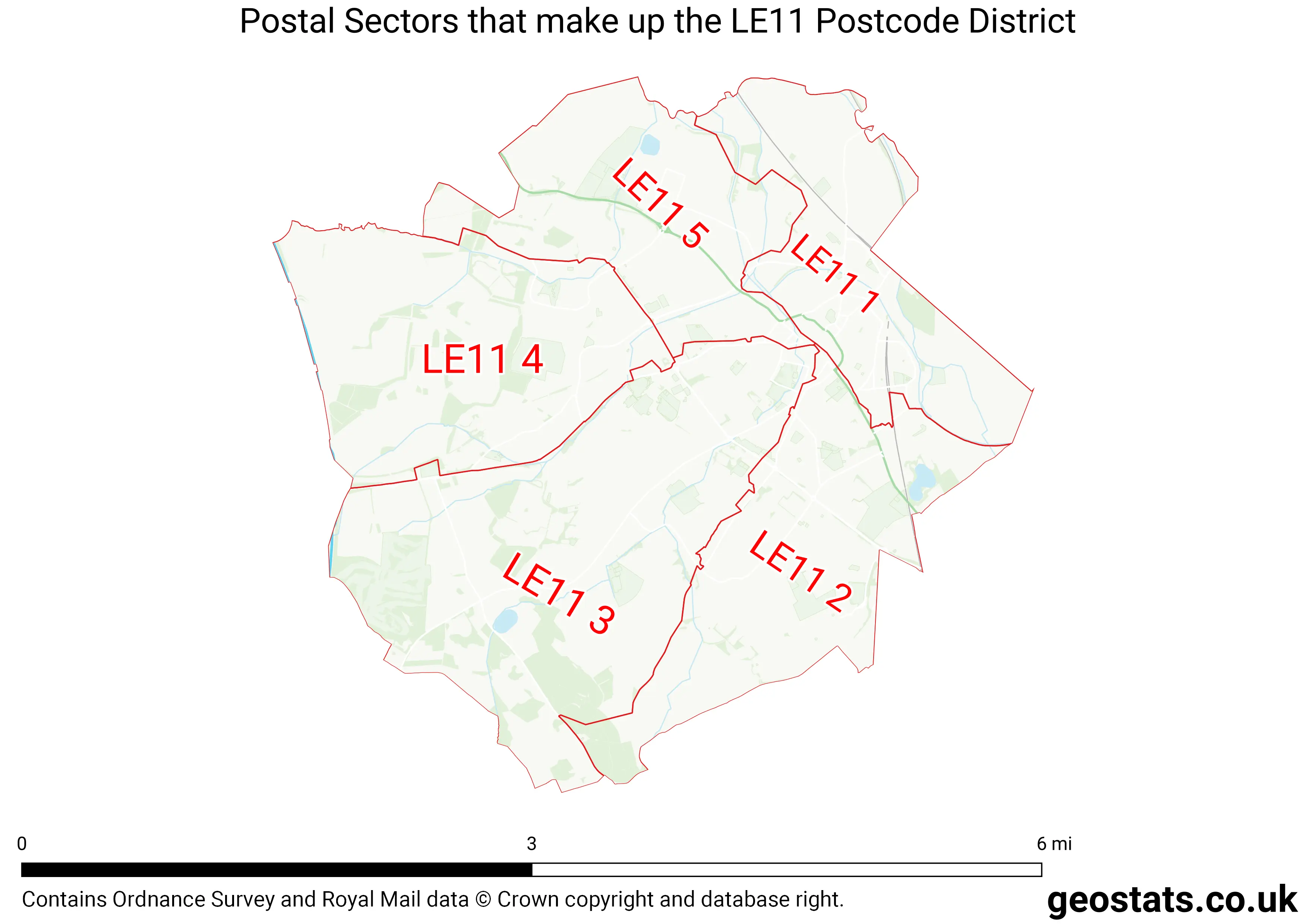 Map of the LE11  District