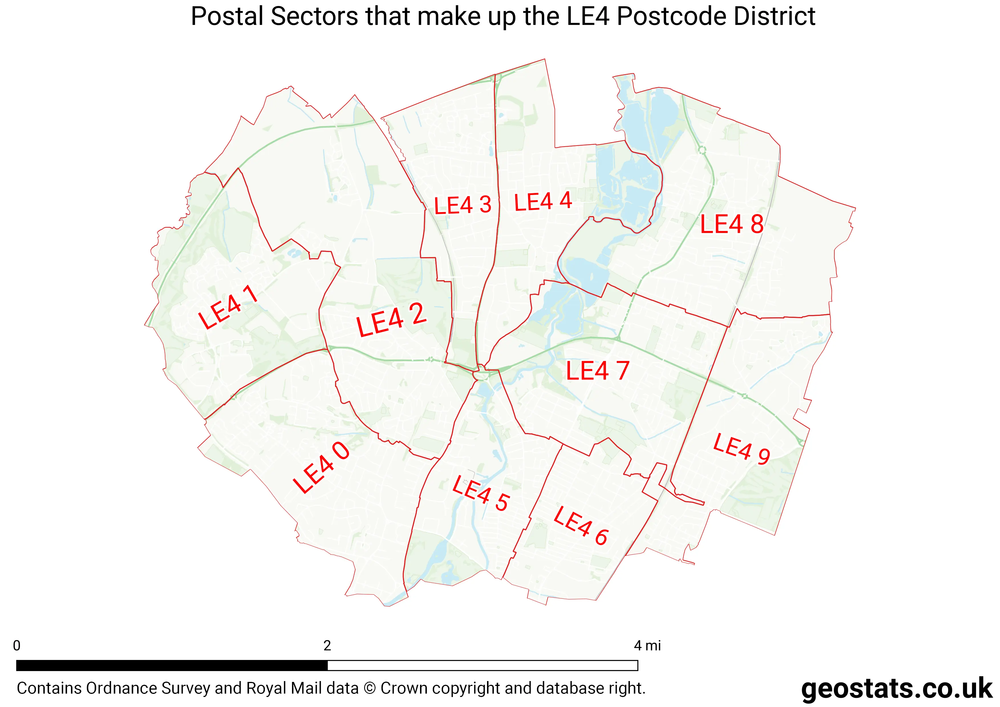 Map of the LE4  District