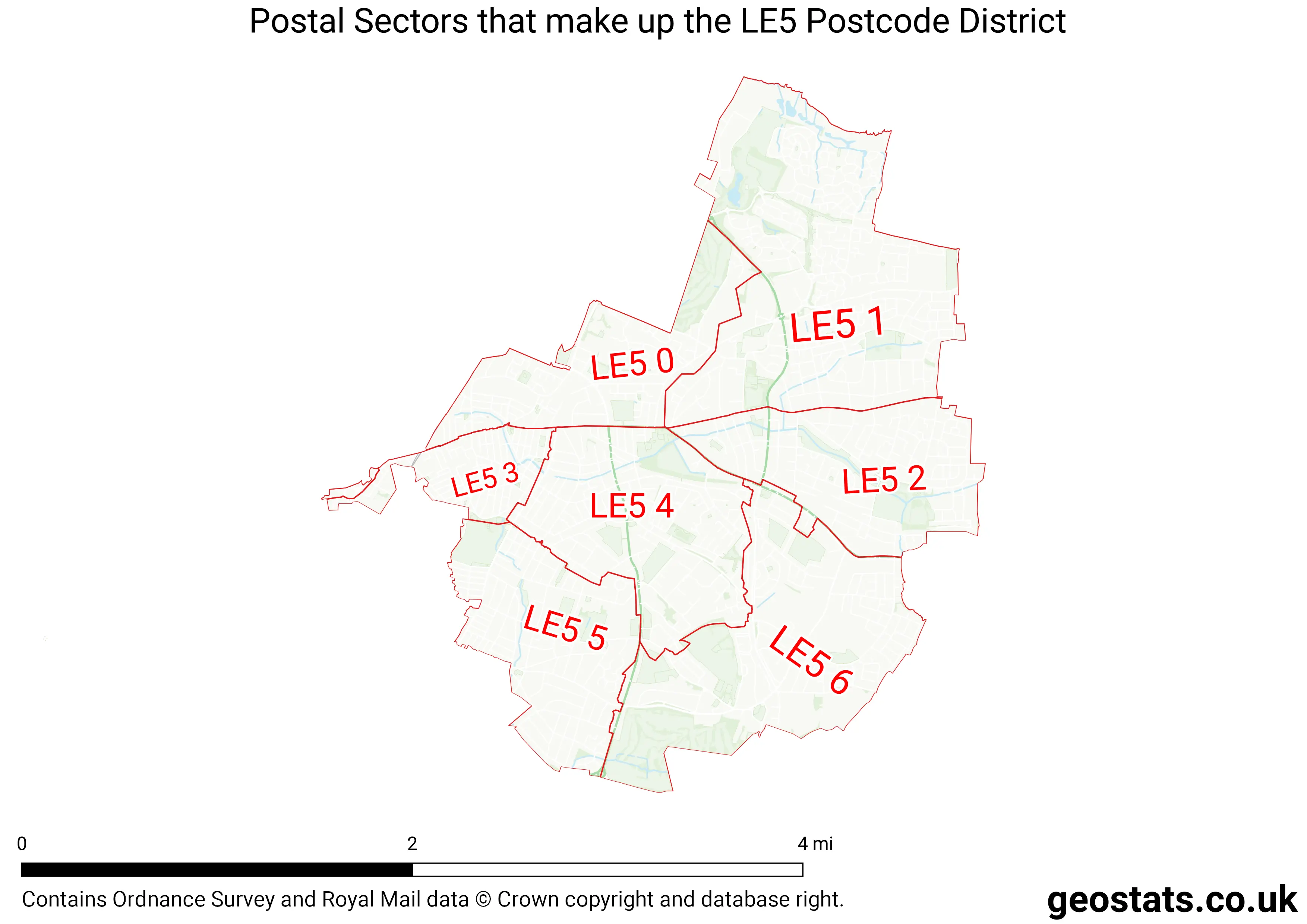 Map of the LE5  District