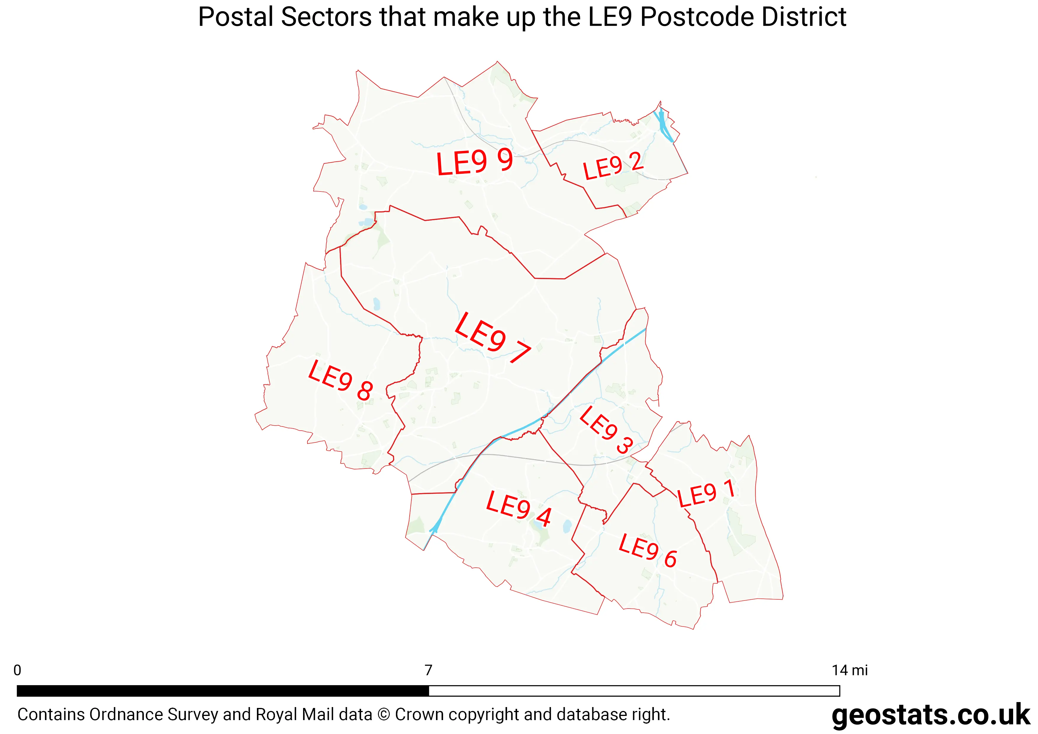 Map of the LE9  District