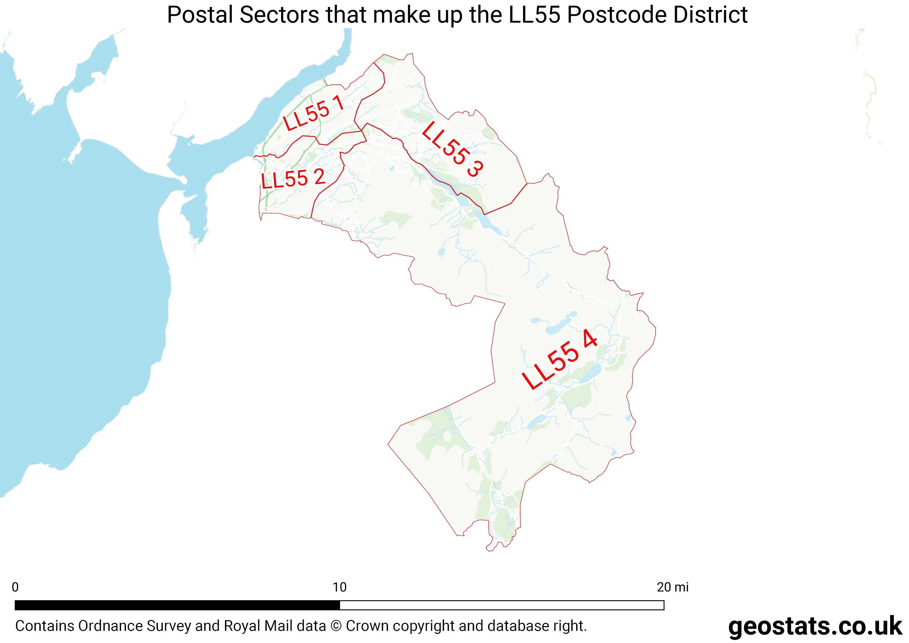 Map of the LL55  District