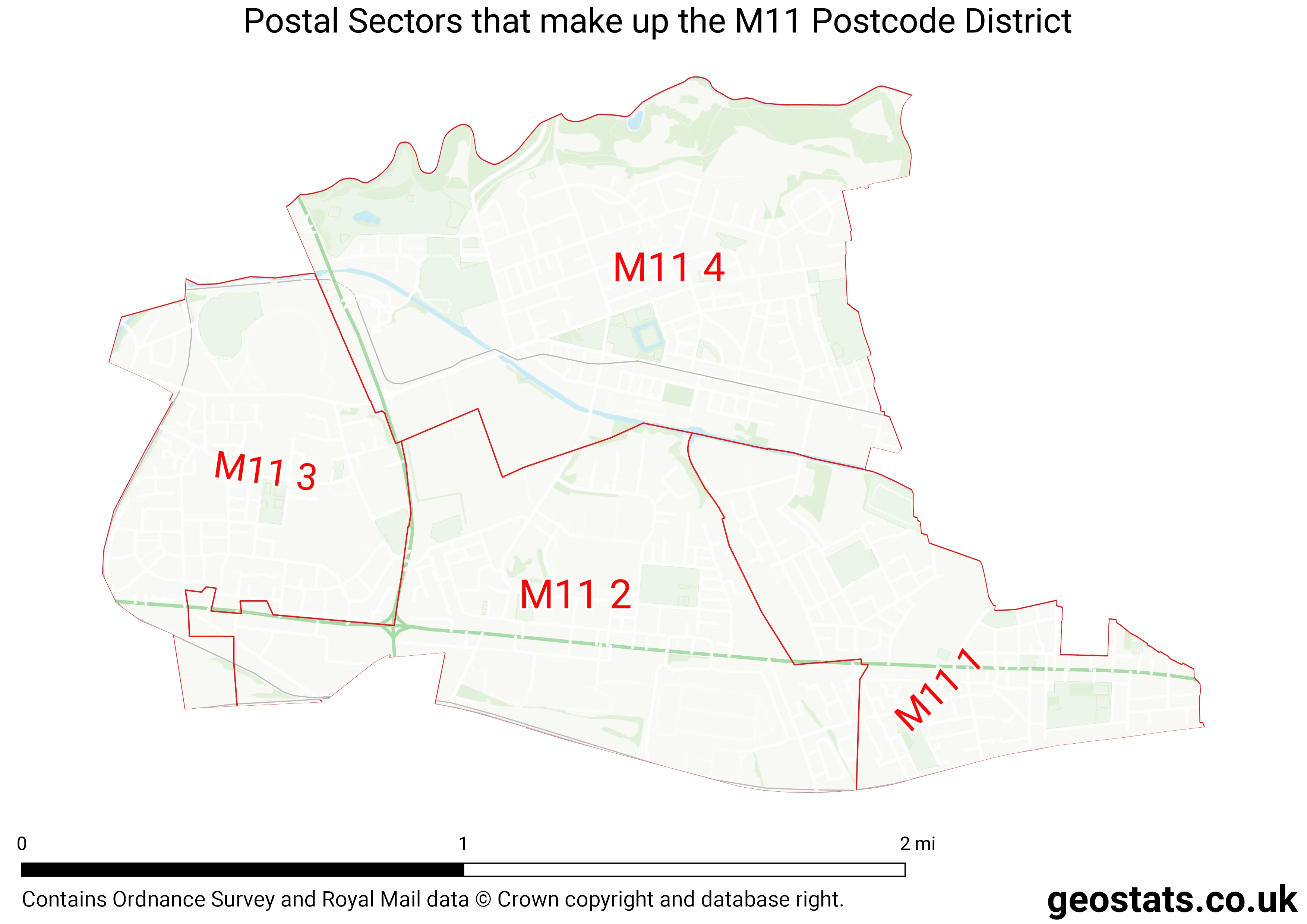 Map of the M11  District