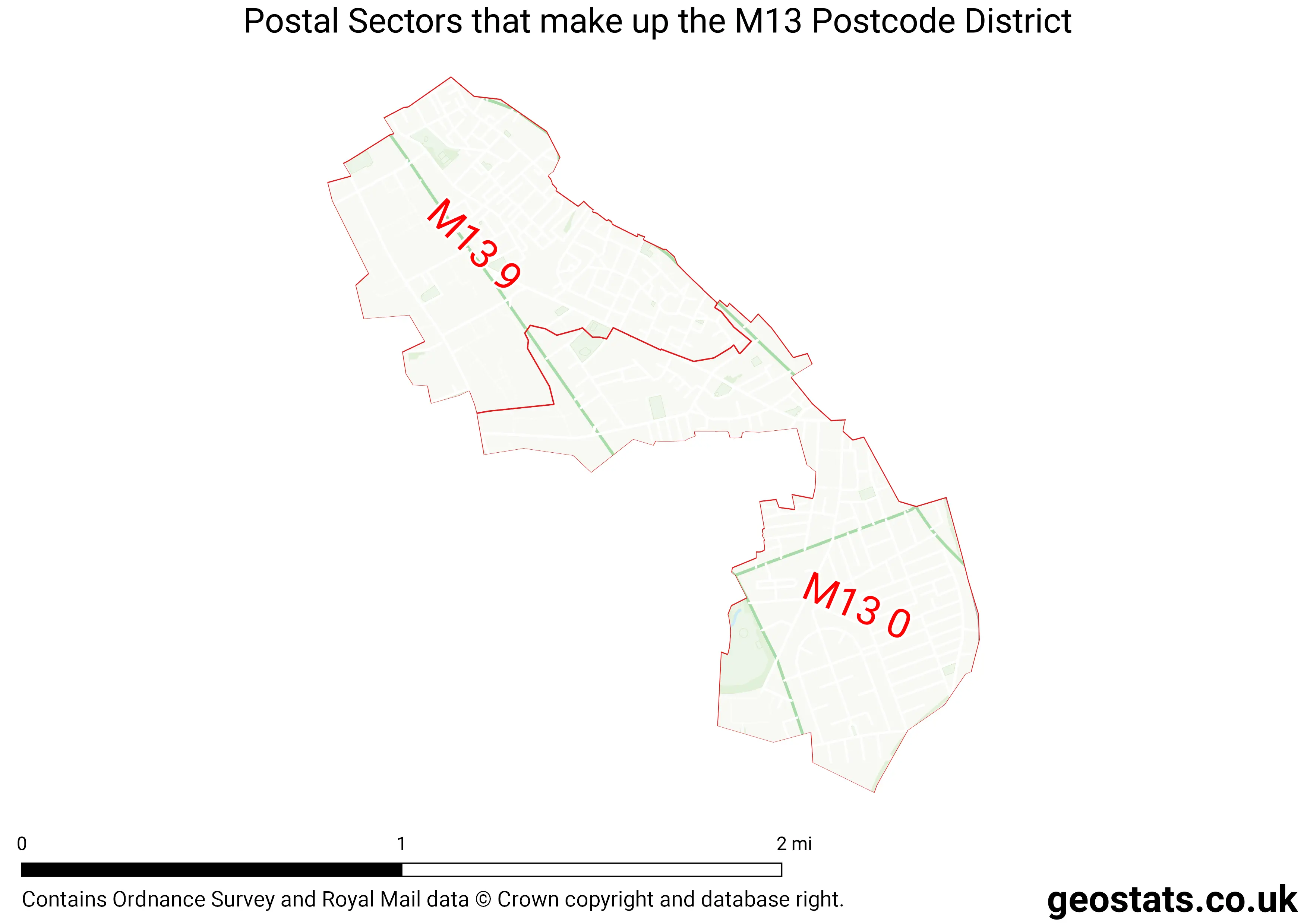 Map of the M13  District