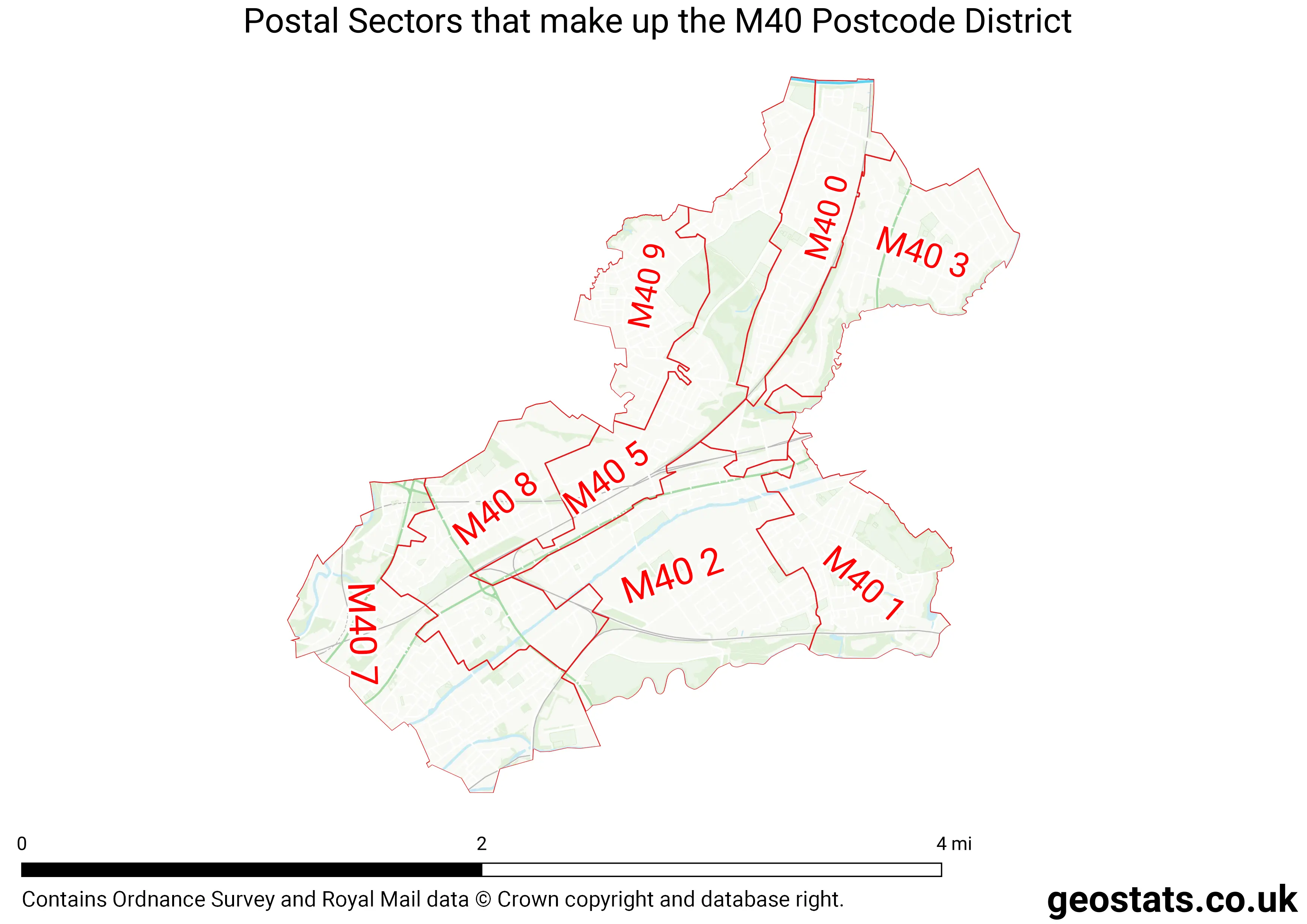 Map of the M40  District