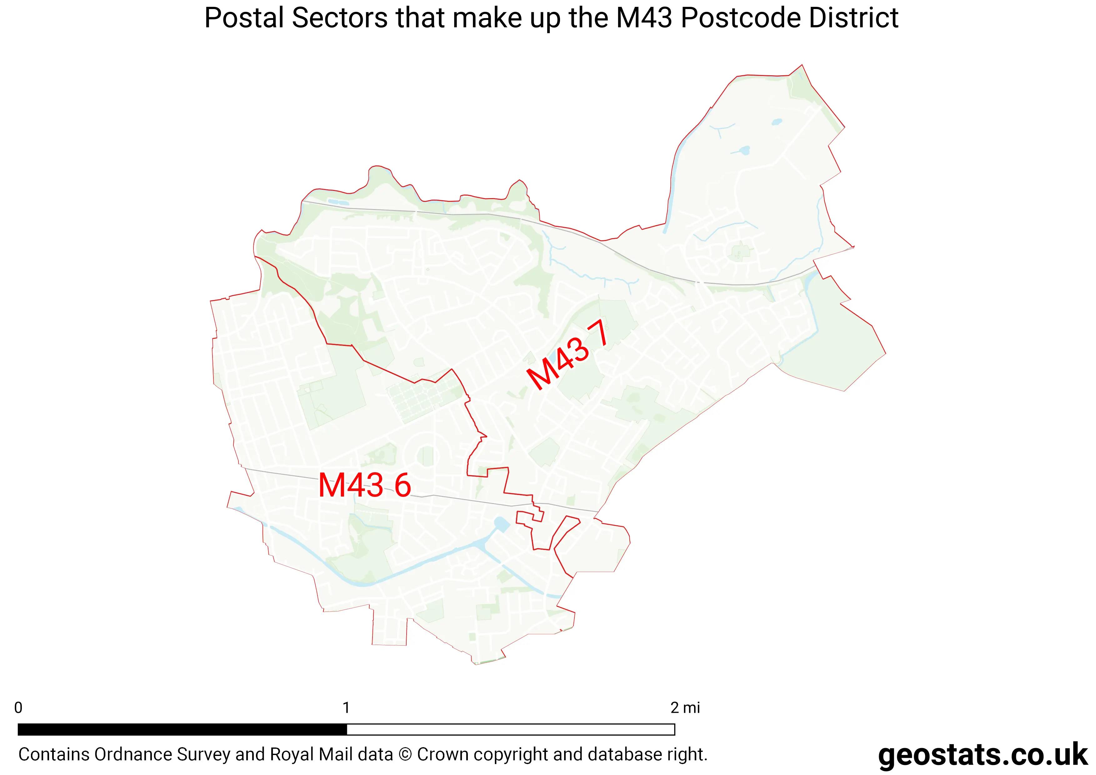 Map of the M43  District