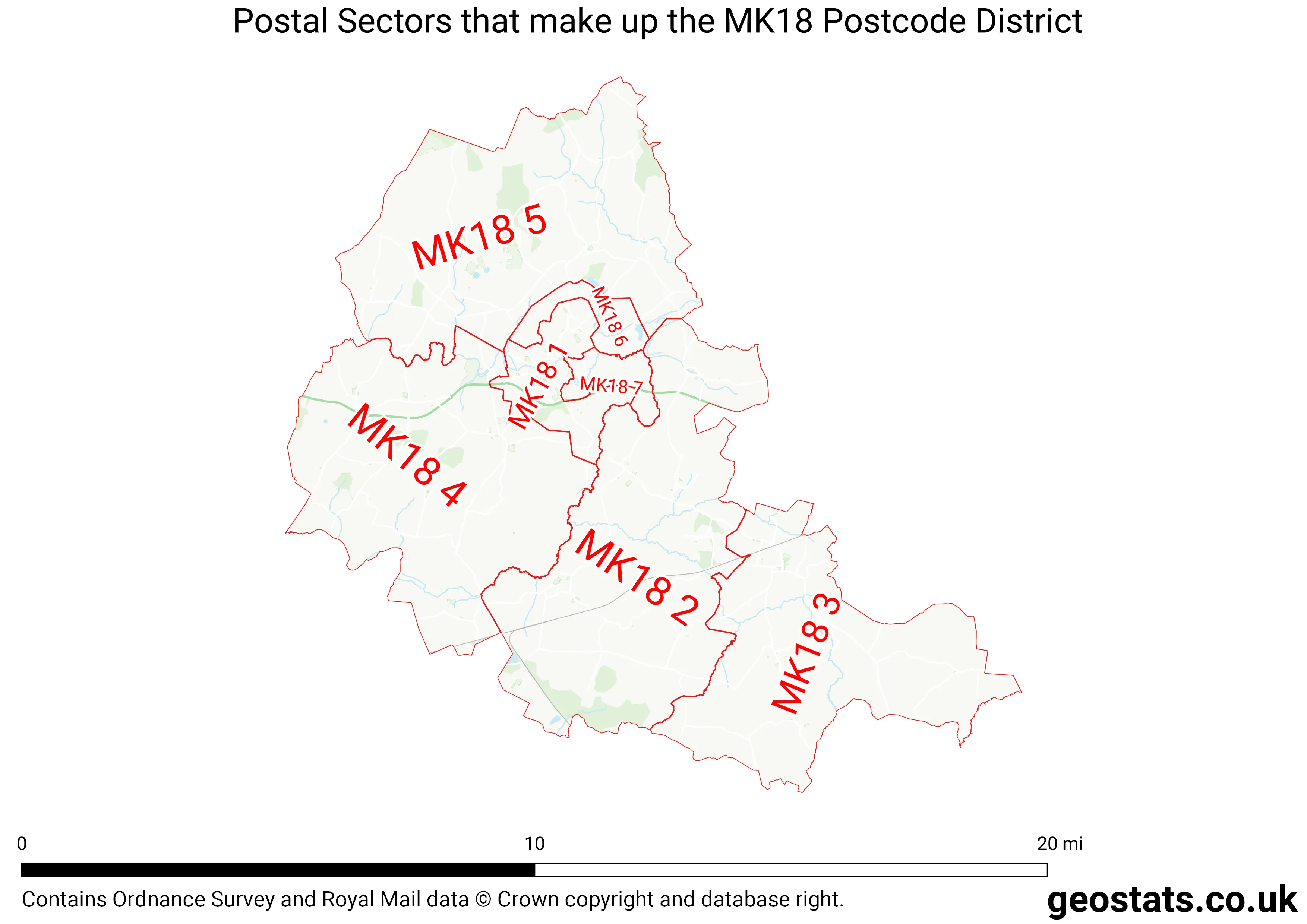 Map of the MK18  District