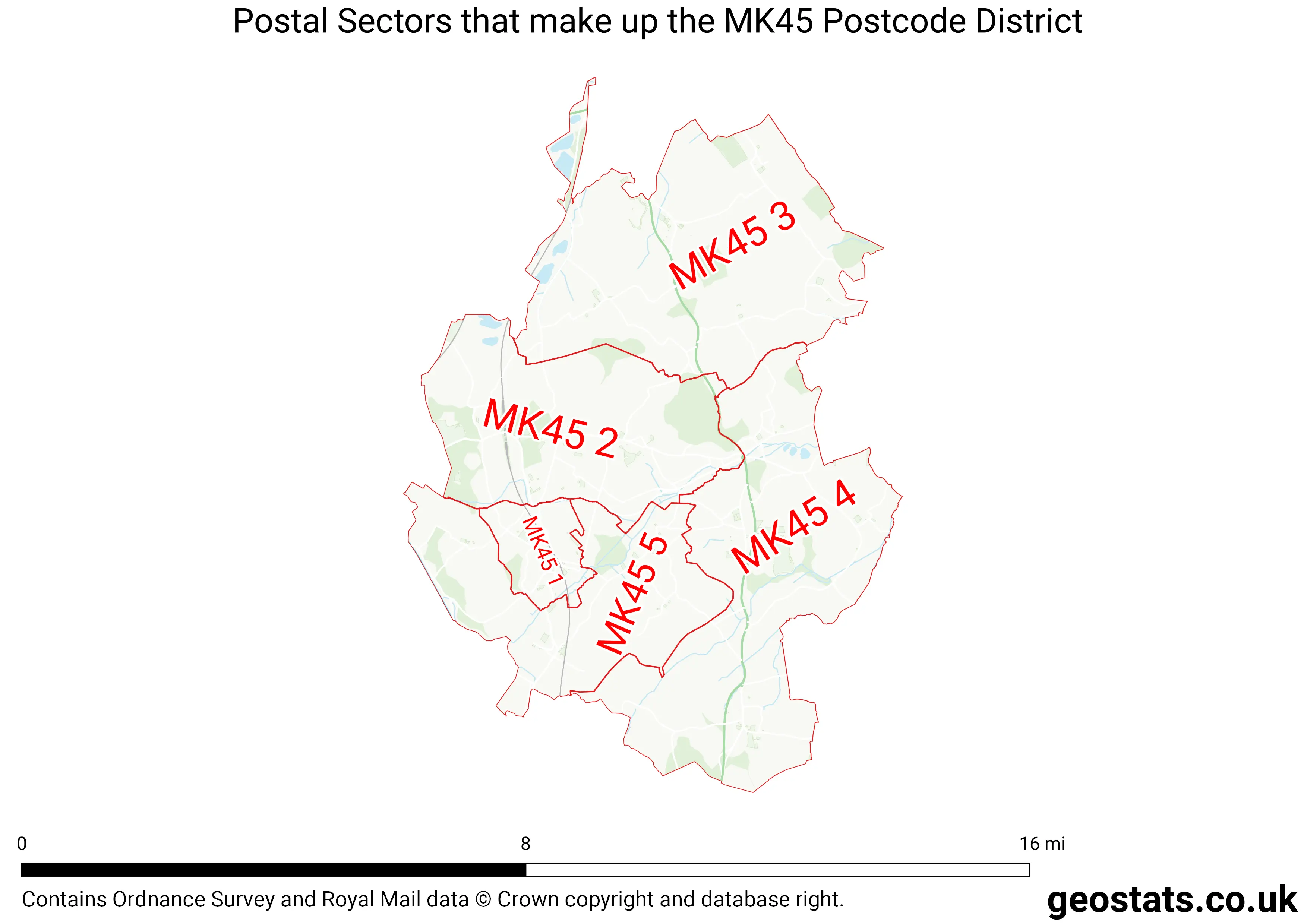 Map of the MK45  District