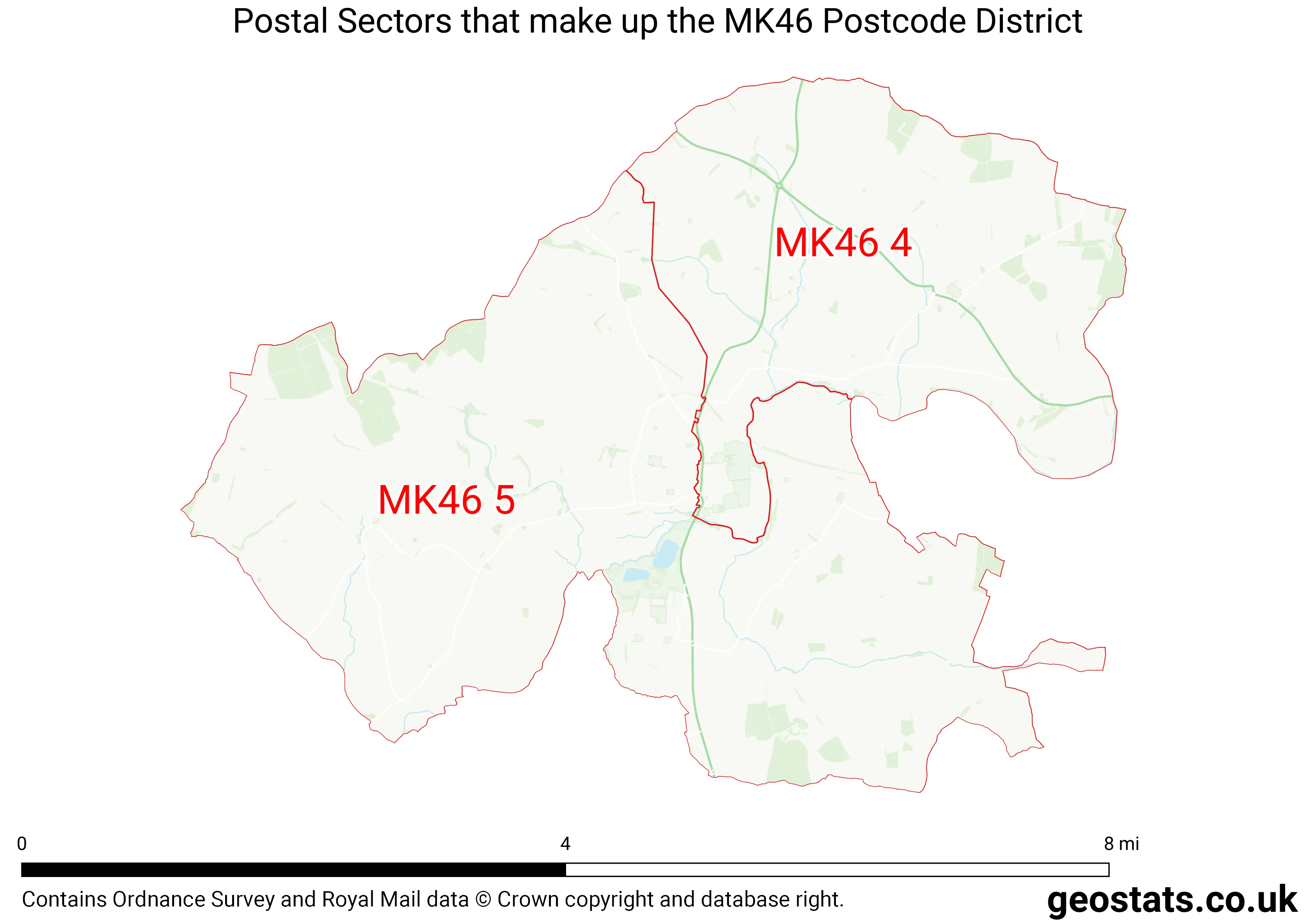 Map of the MK46  District