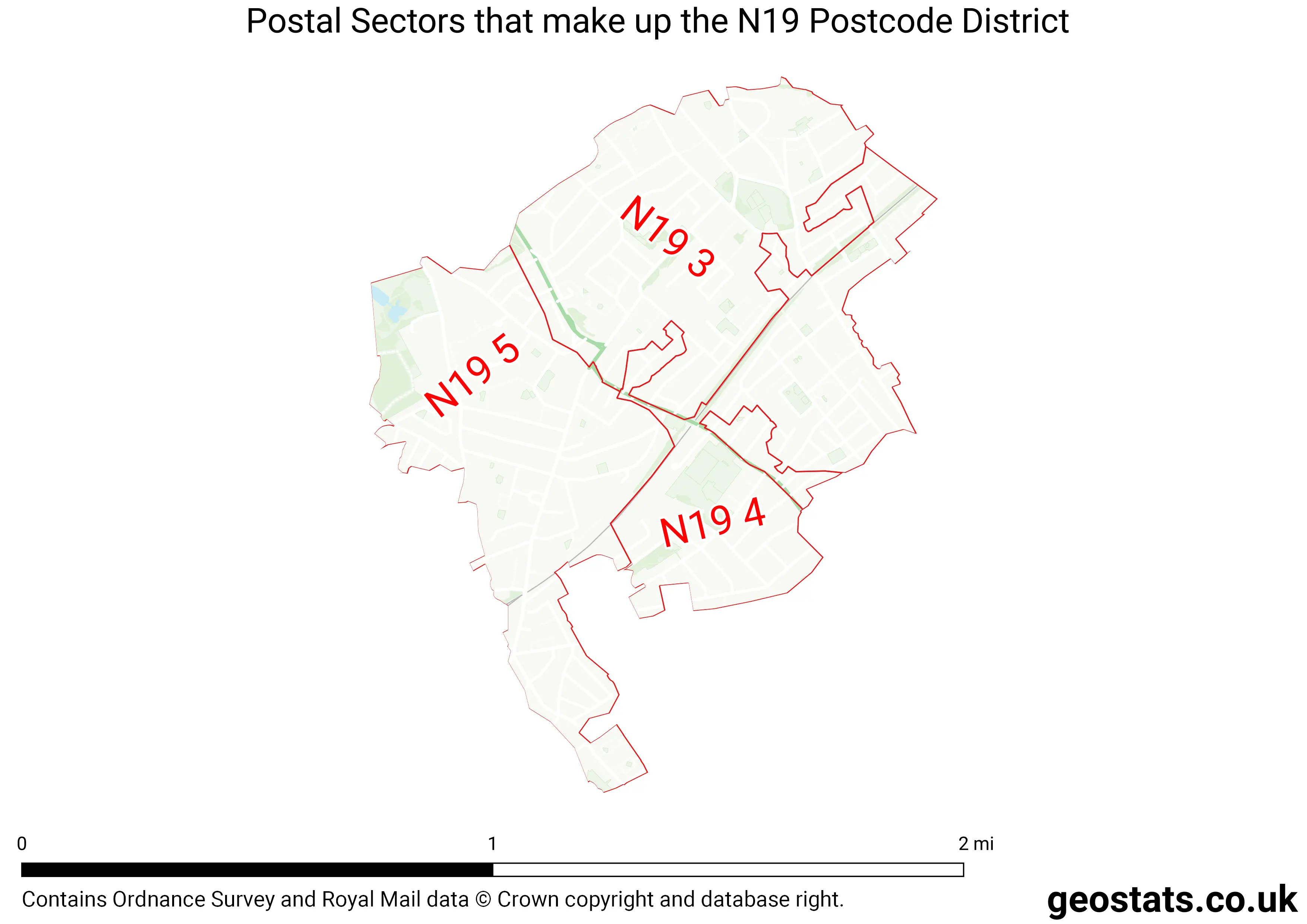 Map of the N19  District