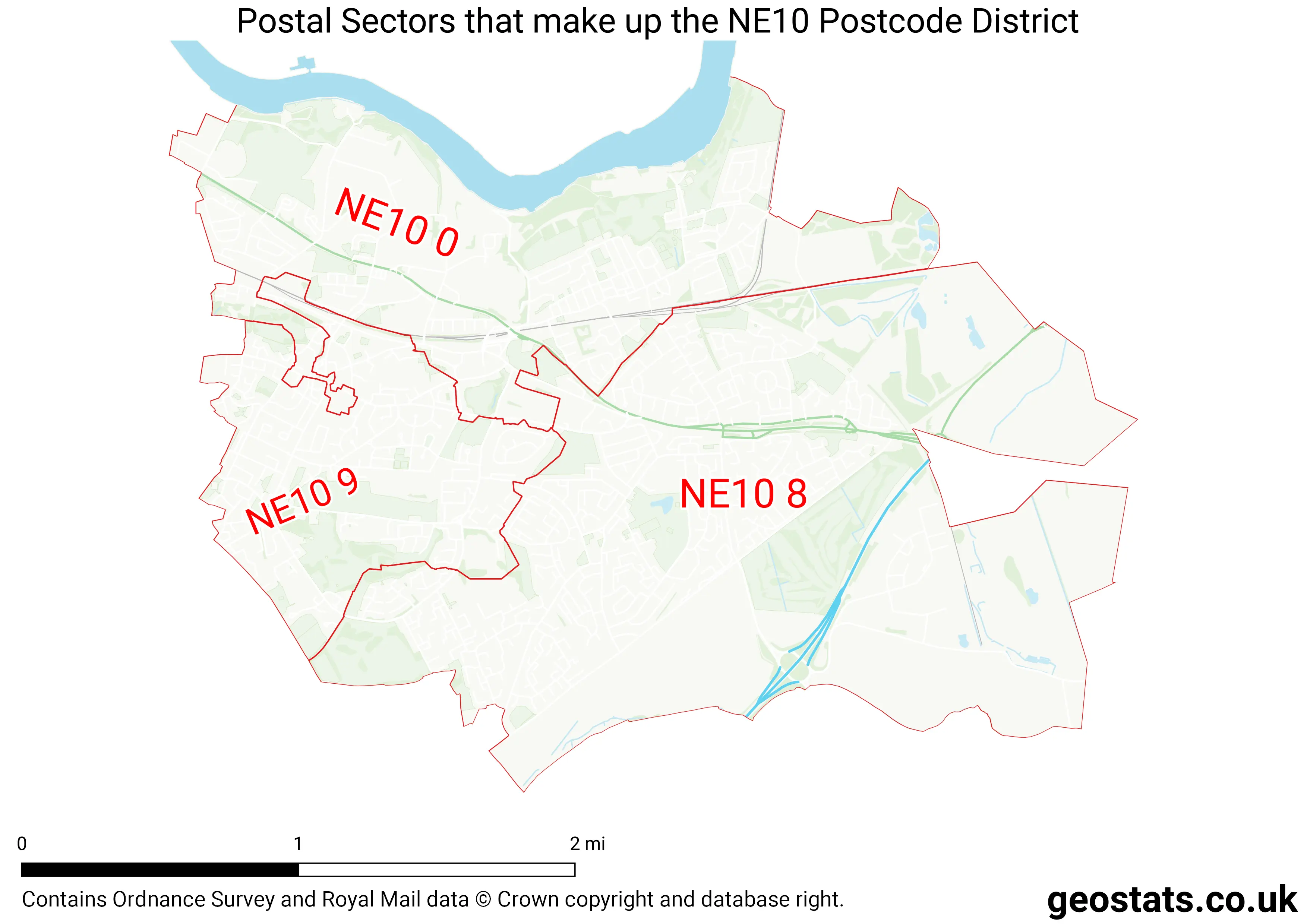 Map of the NE10  District