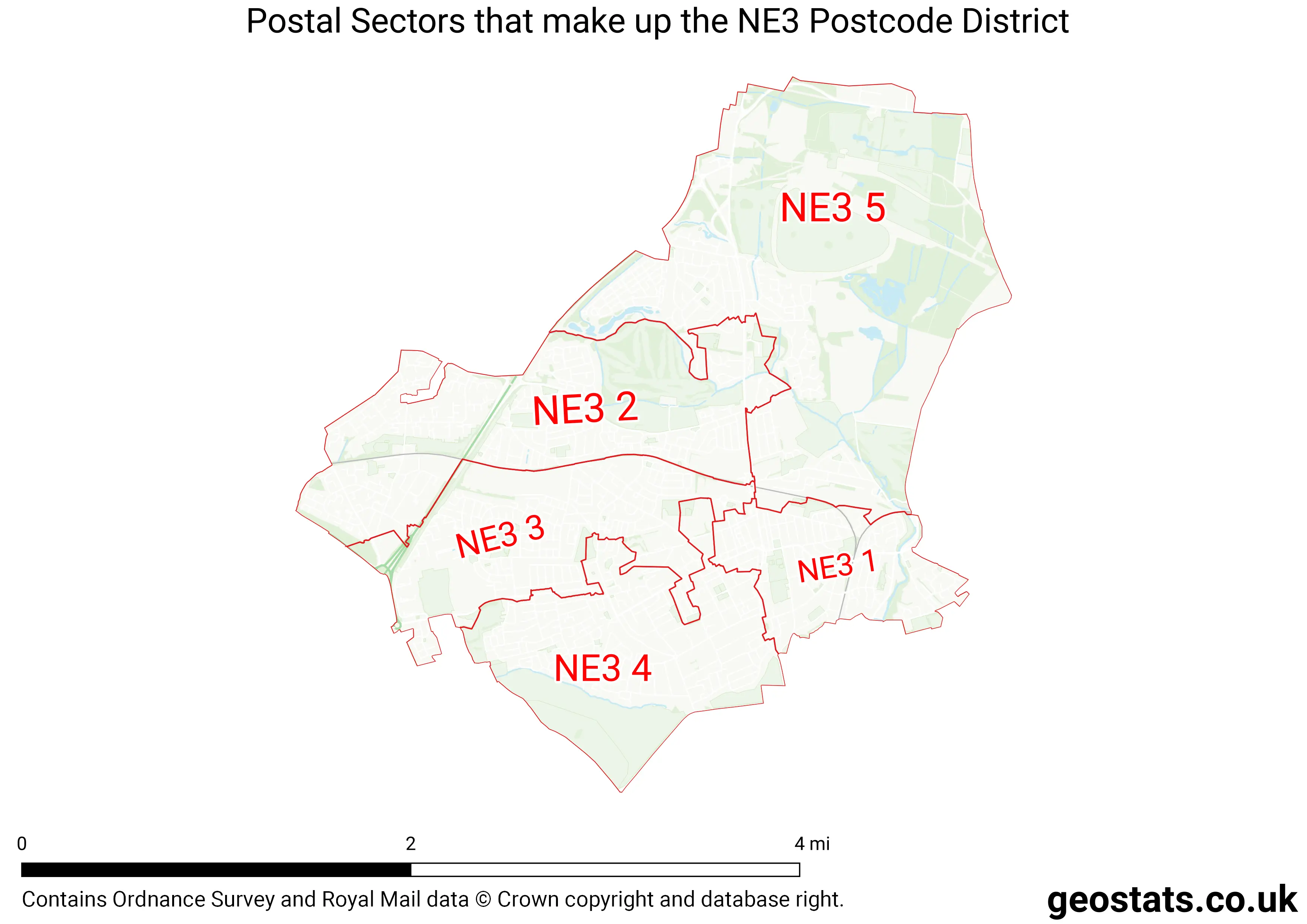 Map of the NE3  District
