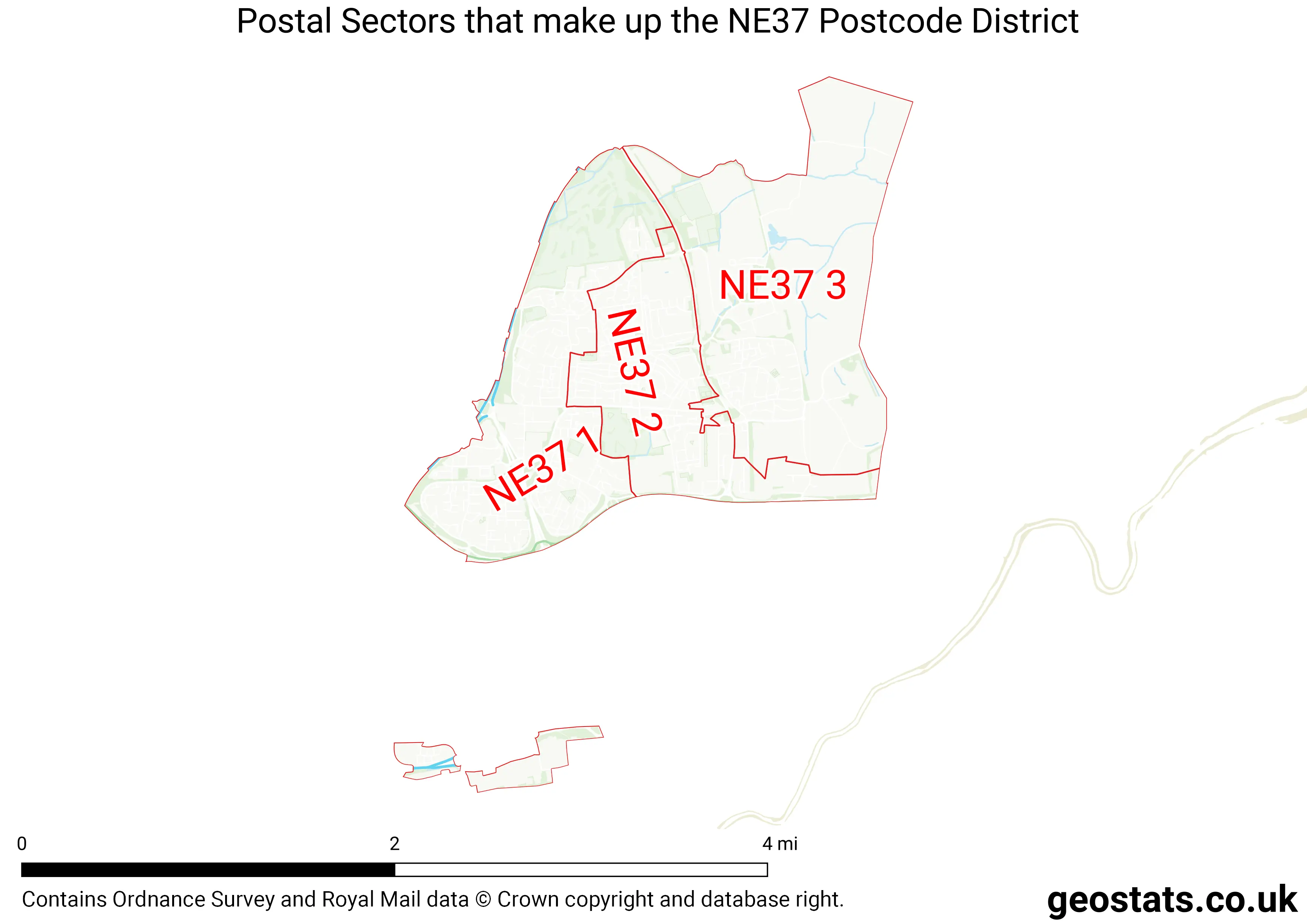 Map of the NE37  District