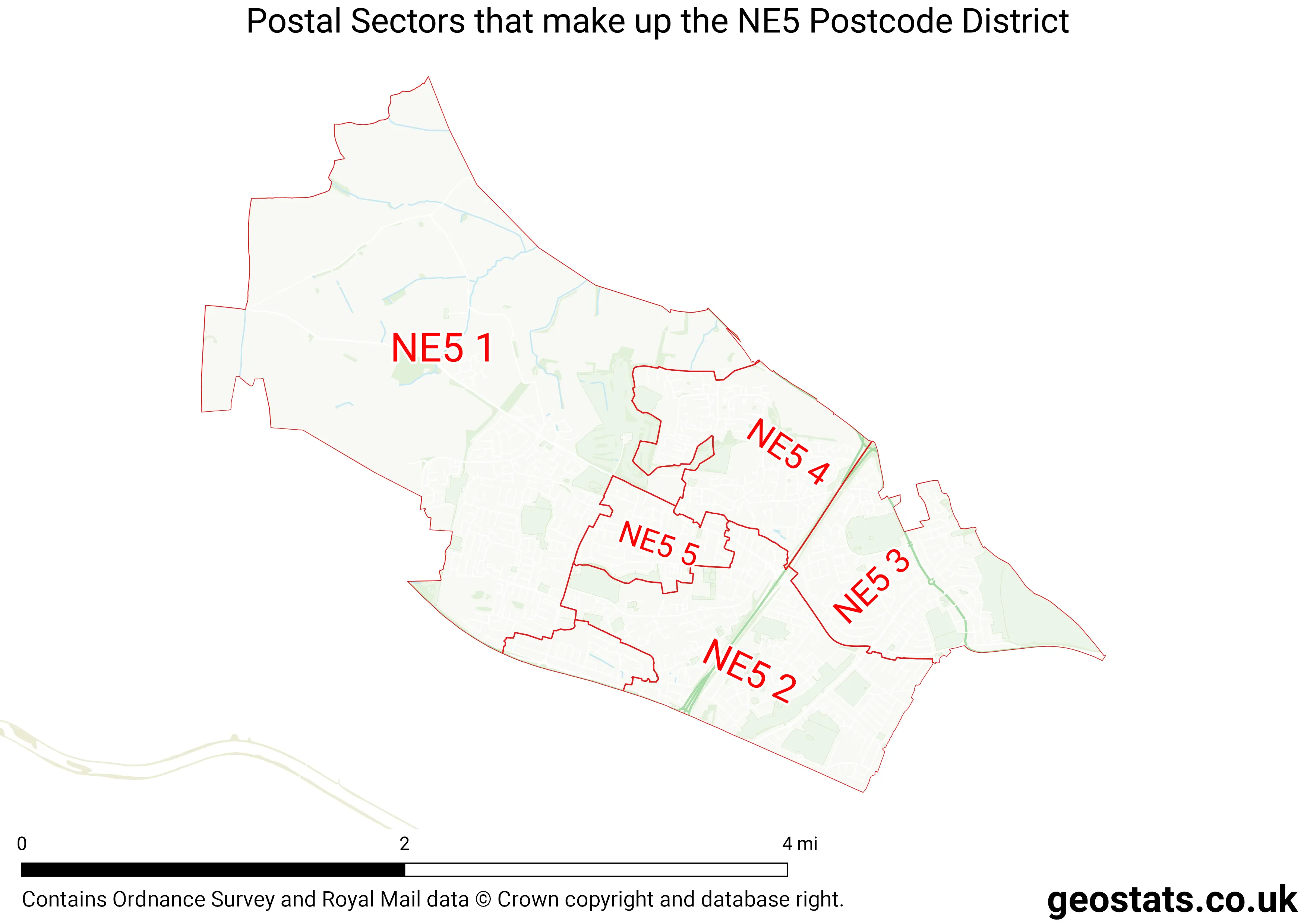 Map of the NE5  District
