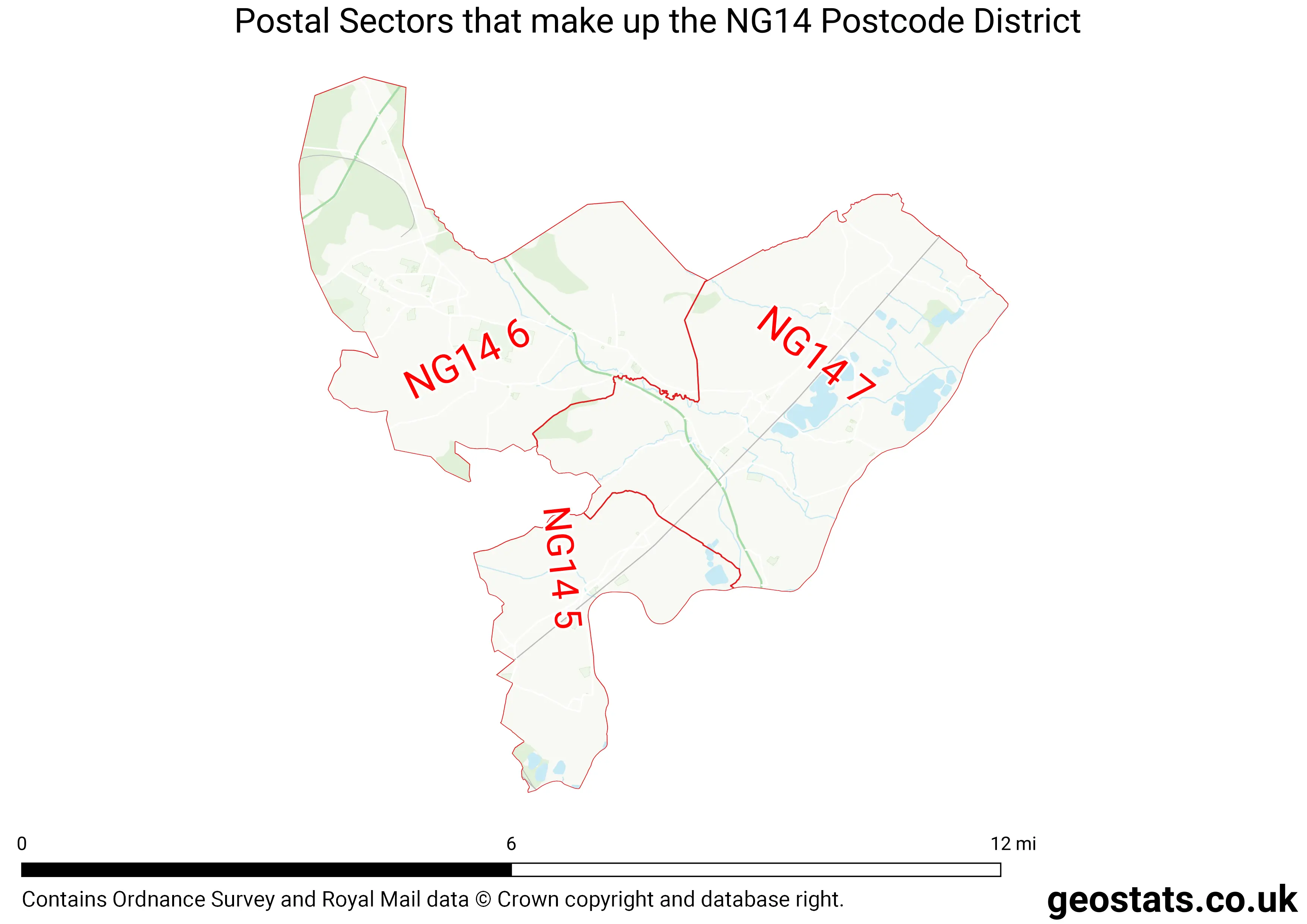 Map of the NG14  District
