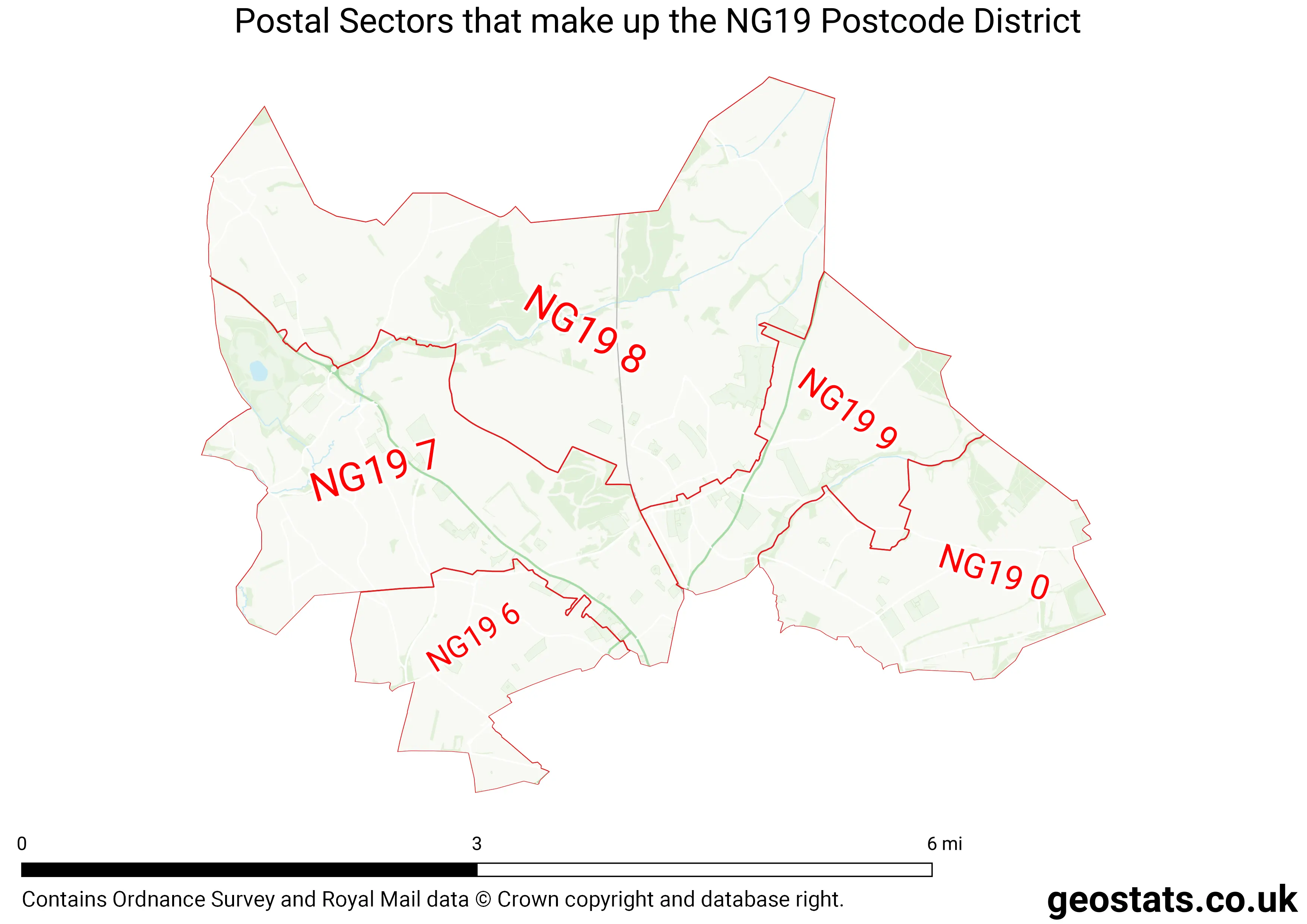 Map of the NG19  District