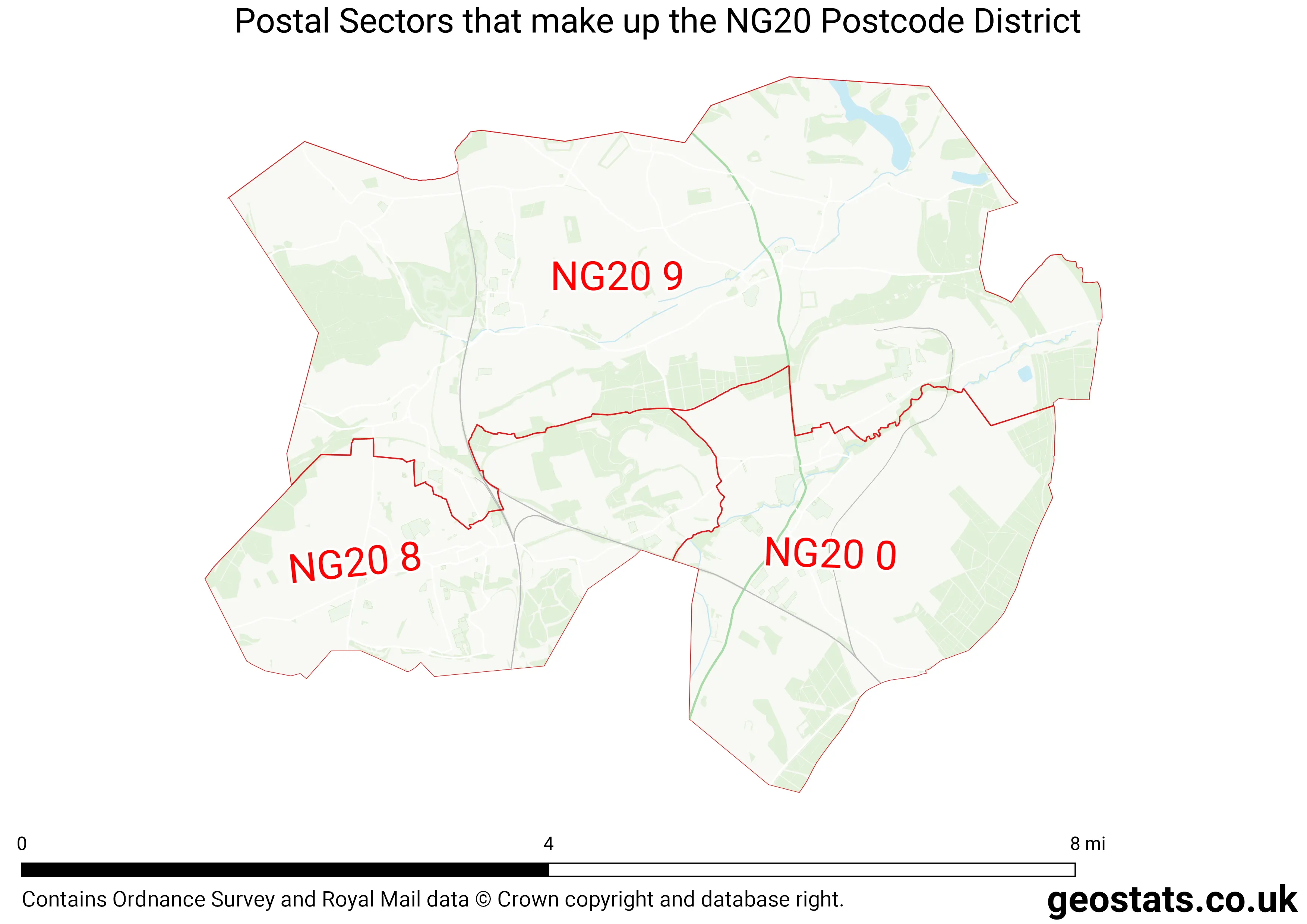 Map of the NG20  District
