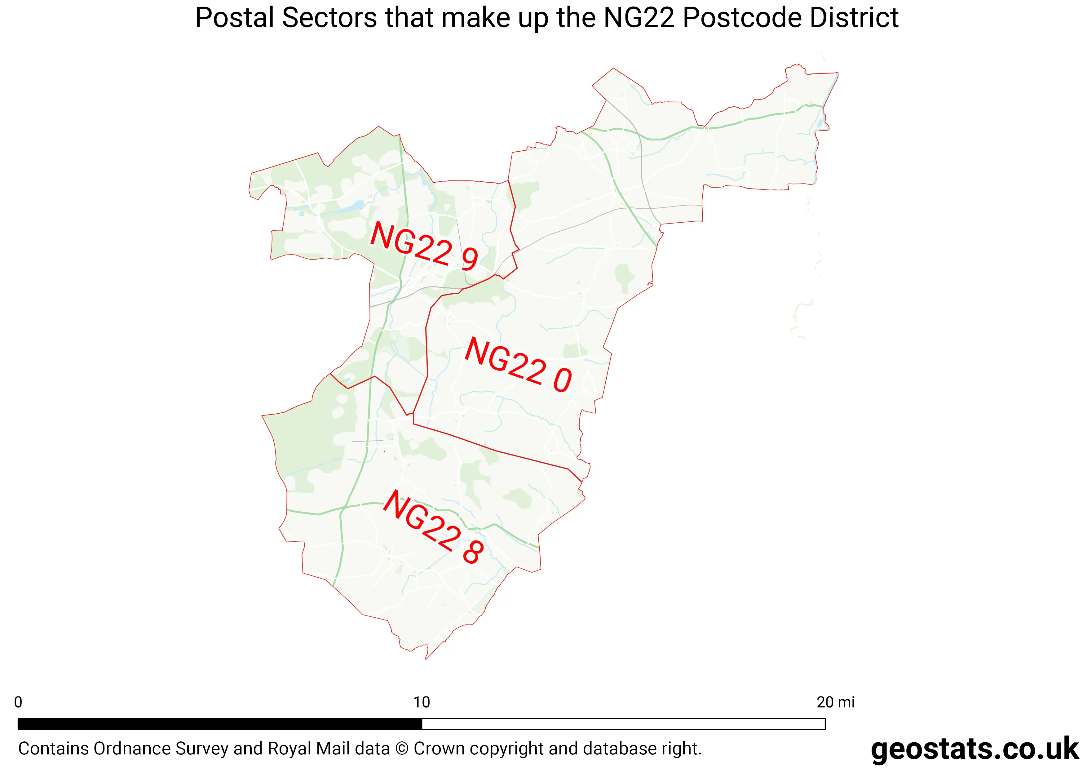 Map of the NG22  District